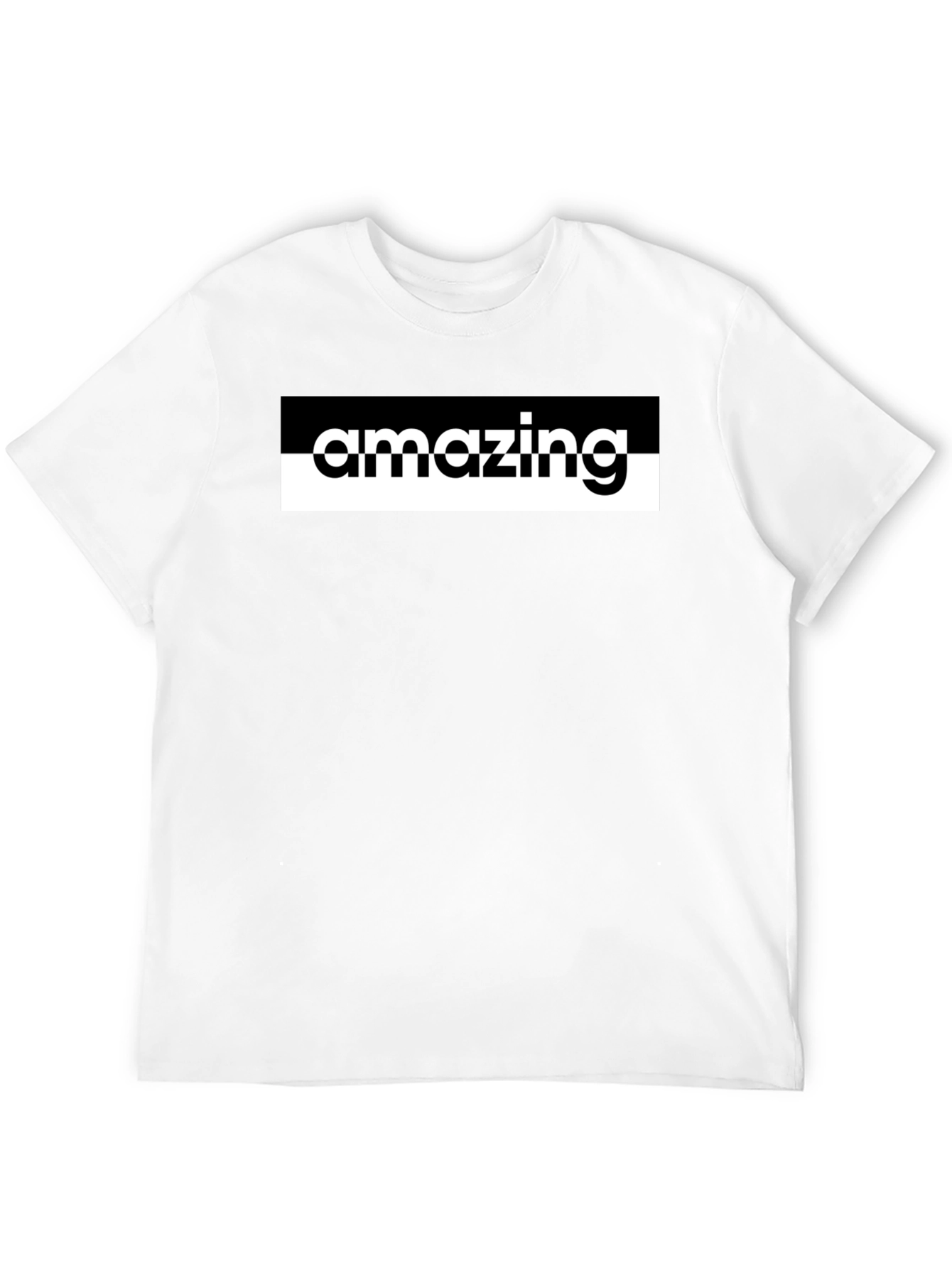 Black Amazing Graphic Print Crew Neck T-Shirt view 12