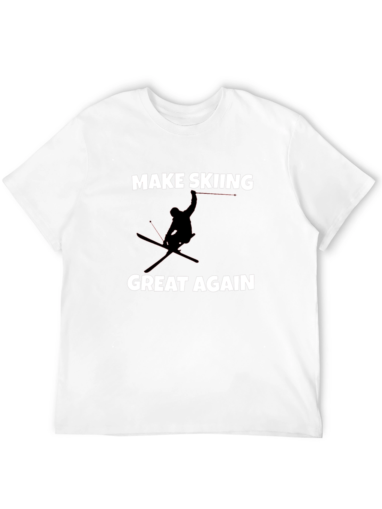 Black Make Skiing Great Again Graphic Tee view 12