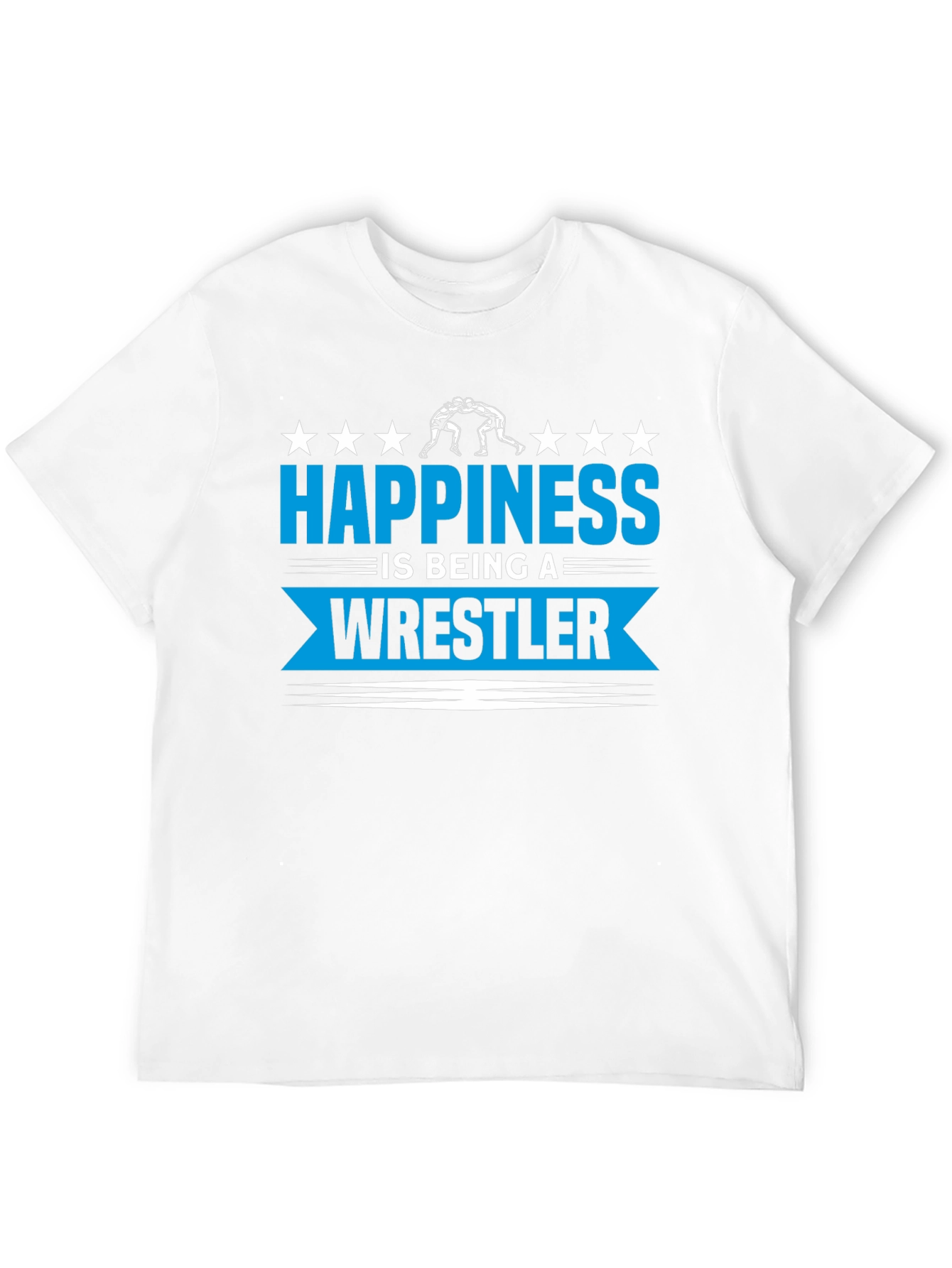 Black Happiness is Being a Wrestler Black T-Shirt view 12
