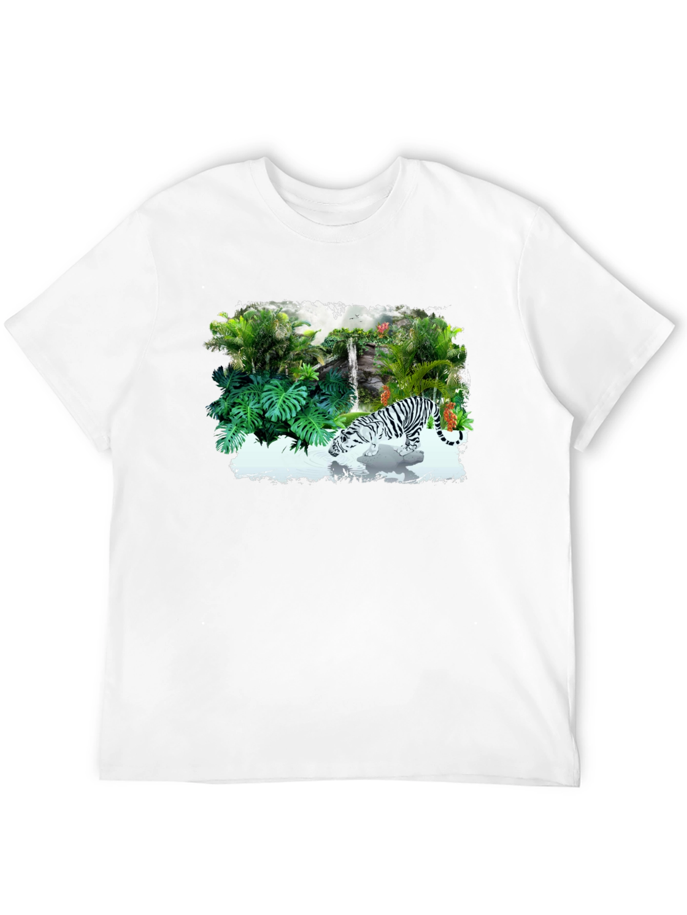 Black Jungle Tiger Graphic Tee - Black view 12