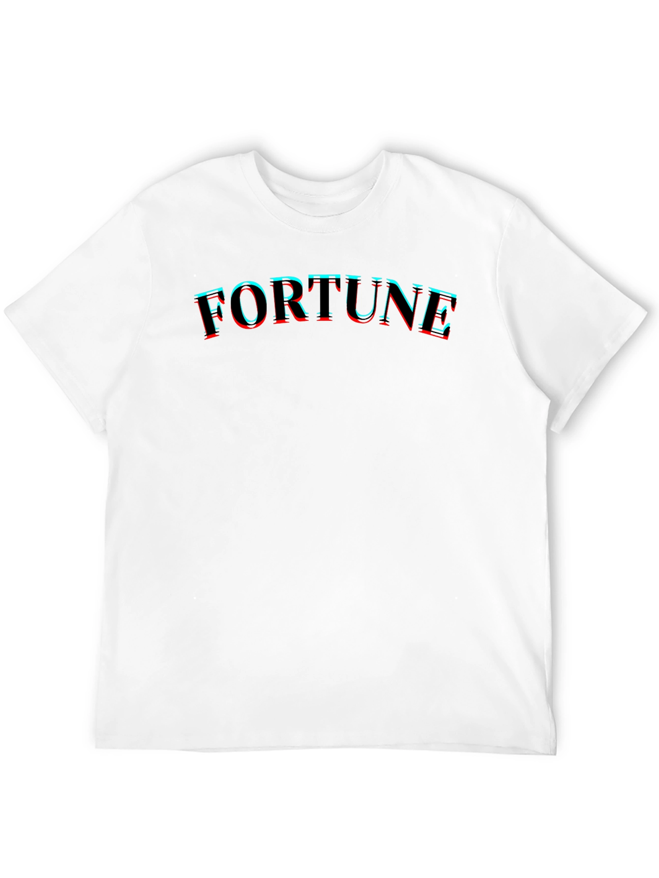 Black Fortune Graphic Print Crew Neck T-Shirt view 12