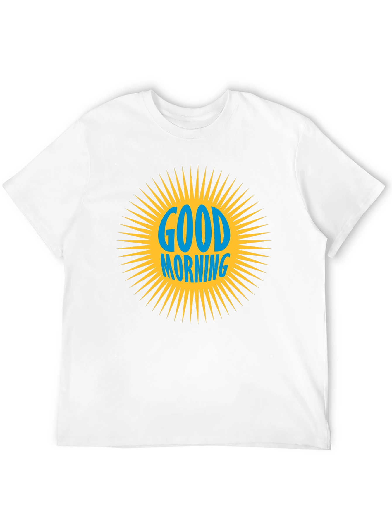Black Good Morning Graphic Print Crew Neck T-Shirt view 12