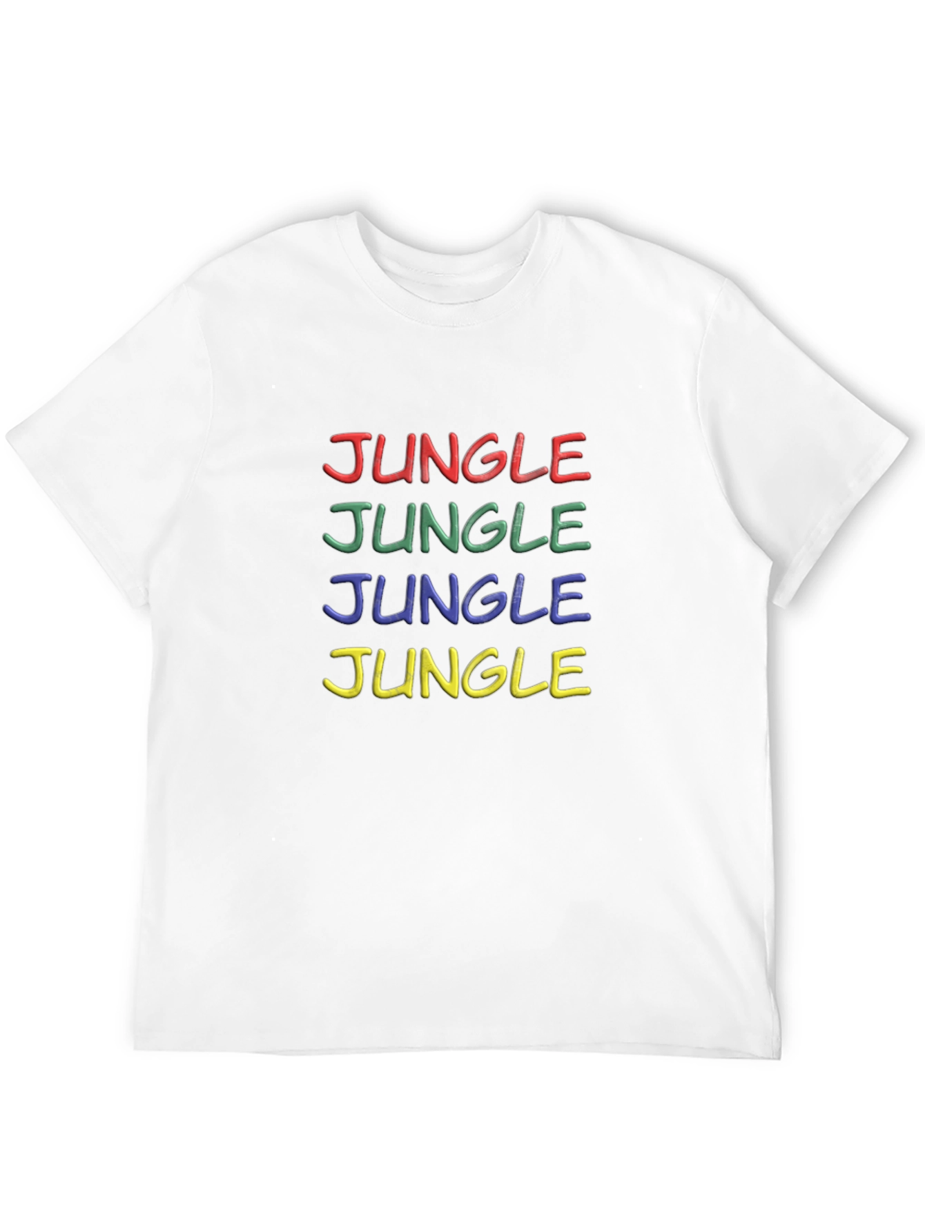 Black Colorful Jungle Graphic Print T-Shirt view 12