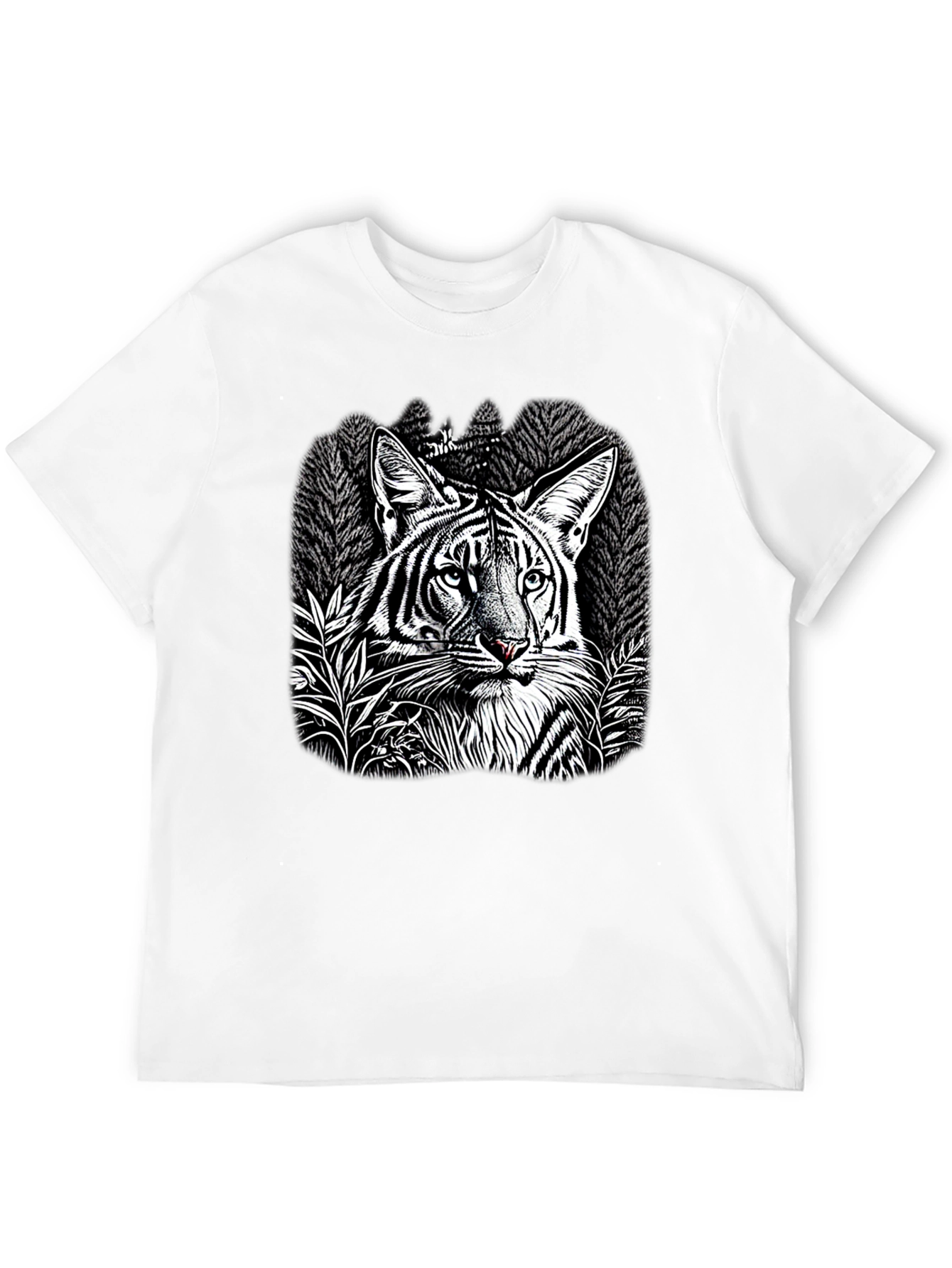 Black Tiger Graphic Black T-Shirt view 12