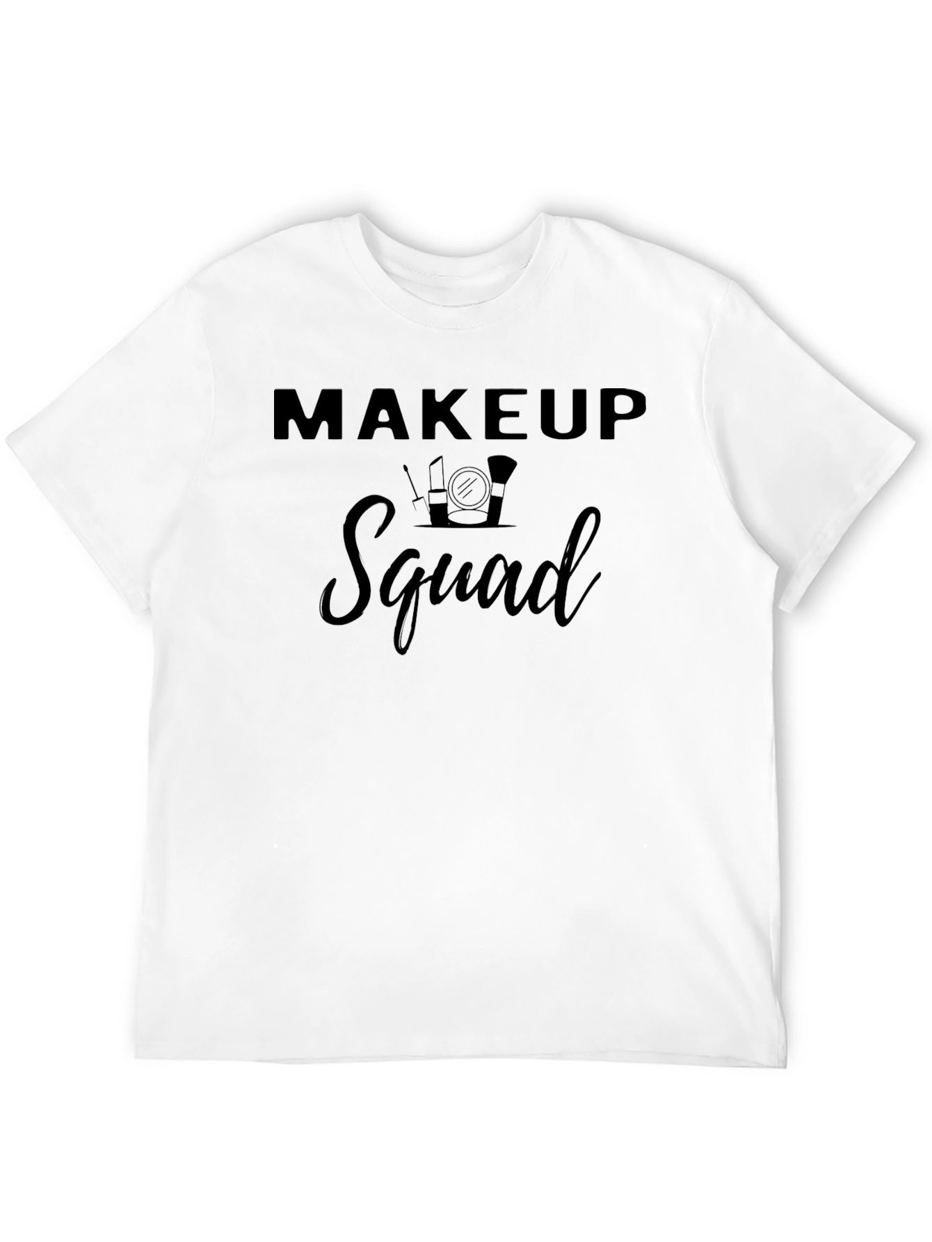 Black Makeup Squad Graphic Tee - Stylish Cotton T-Shirt view 12
