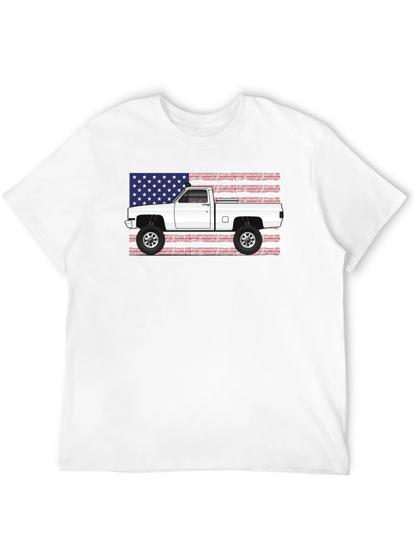Black American Truck T-Shirt - Patriotic Design view 12