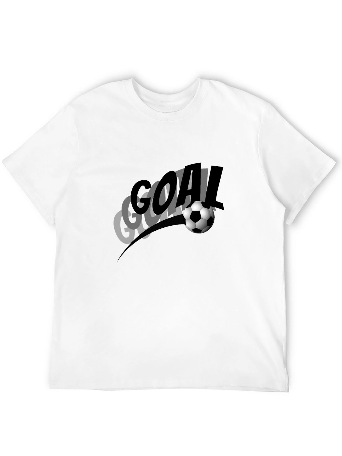 Black Goal Soccer T-Shirt: Stylish Sportswear for Fans view 12
