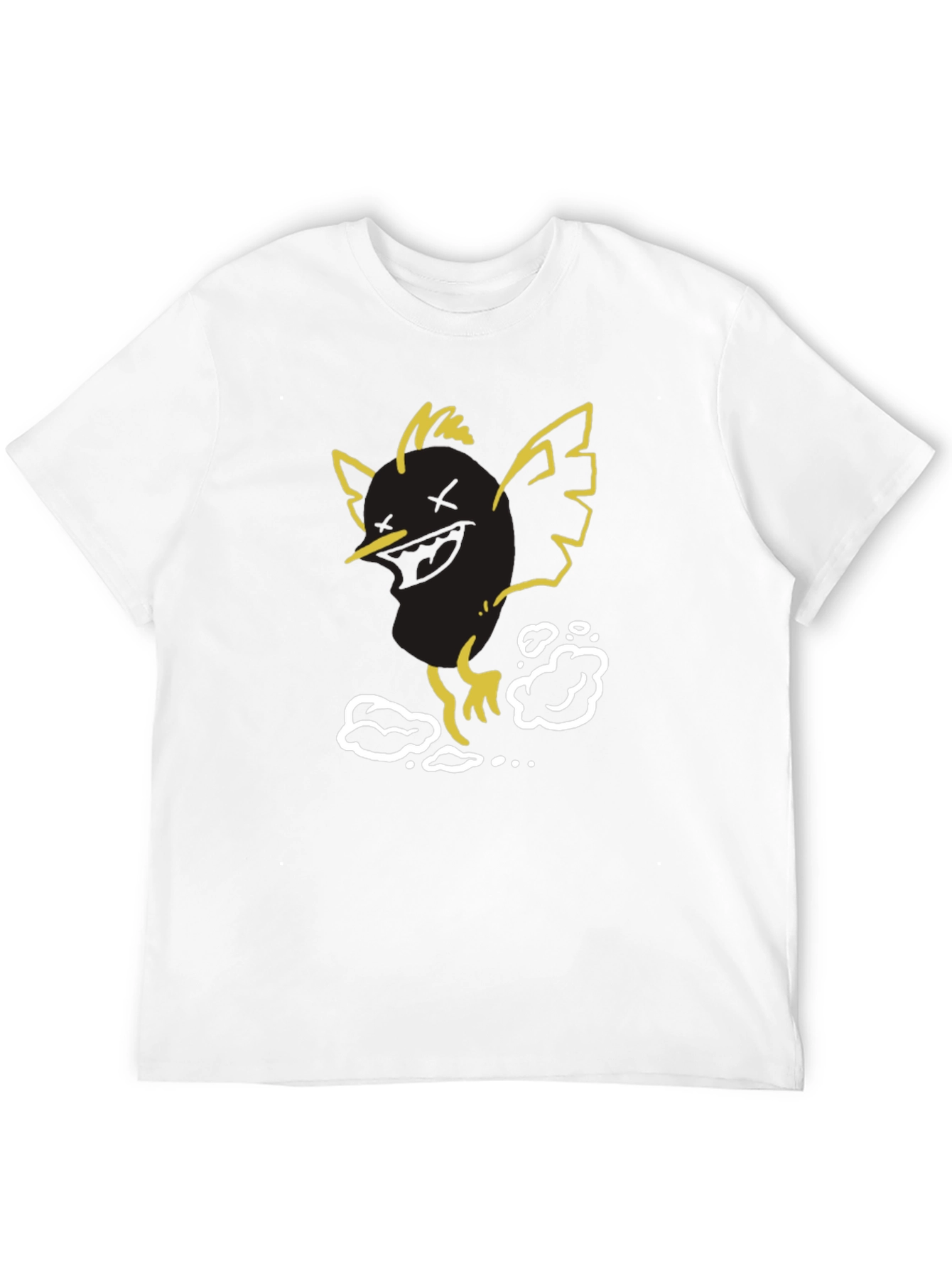 Black Cool Bird Graphic Tee - Black Cotton Blend view 12