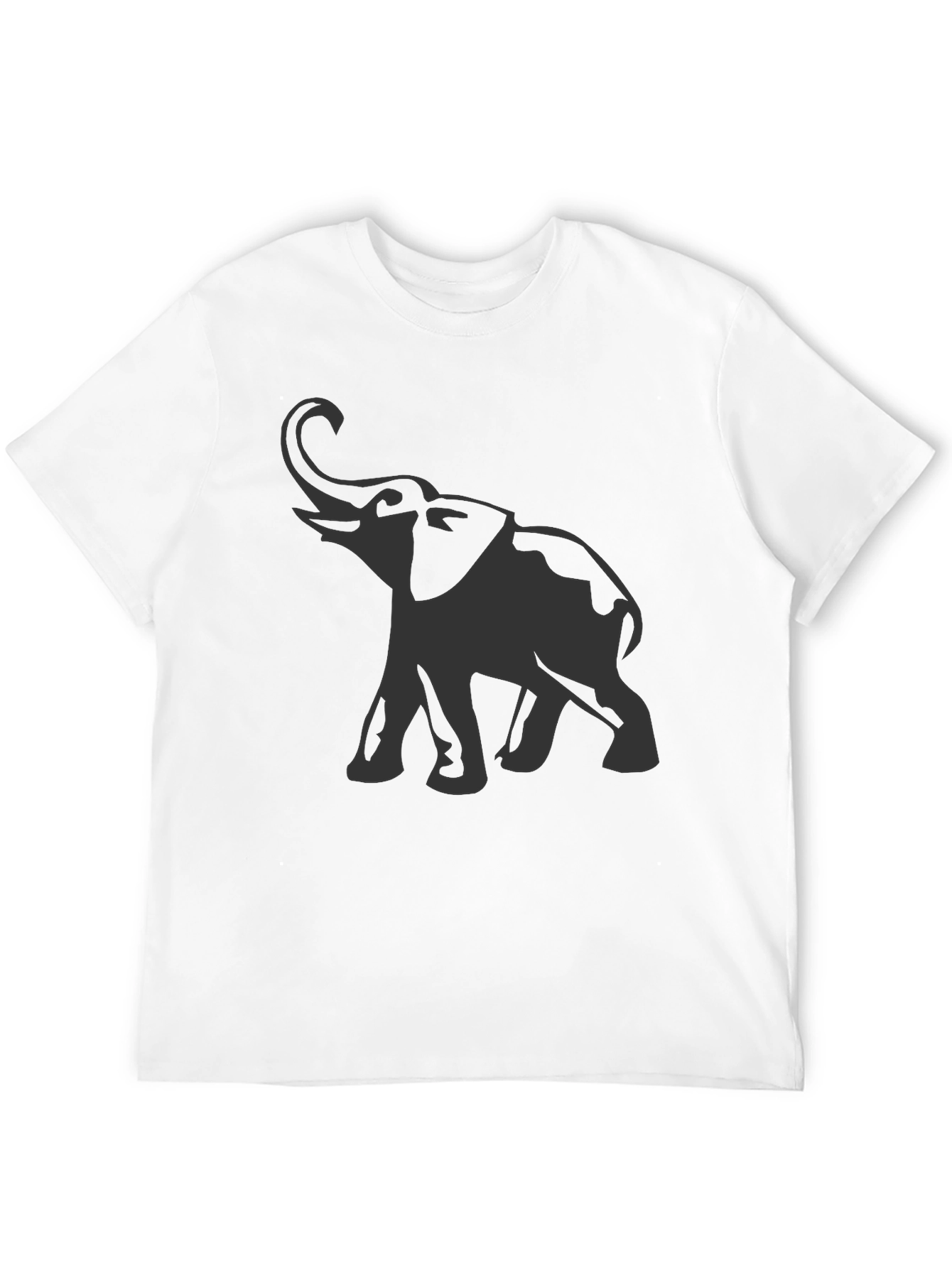 Black Elephant Graphic Tee - Black Cotton Comfort view 12