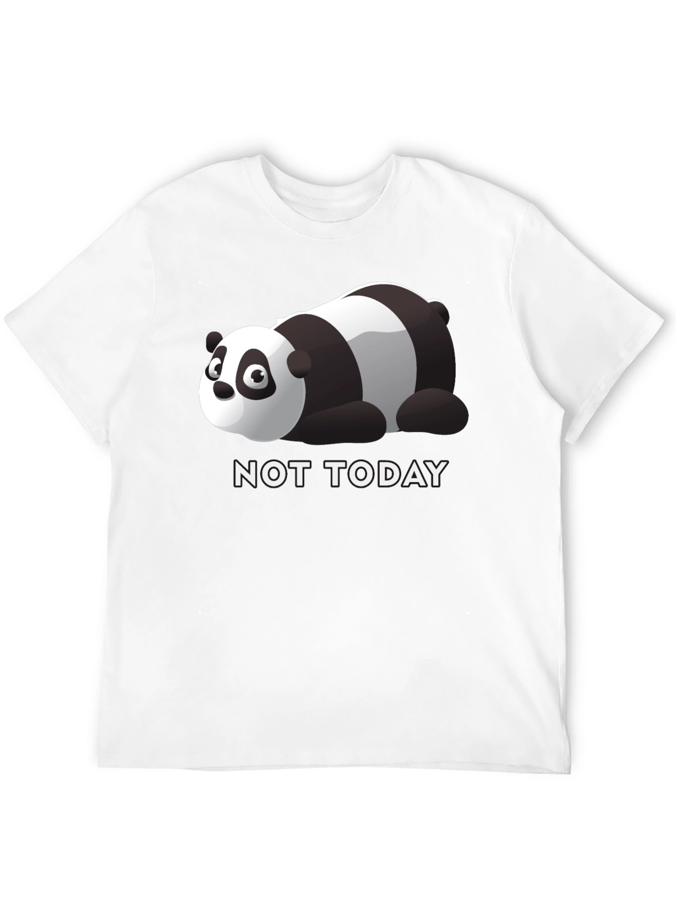 Black Lazy Panda 'Not Today' Graphic Tee view 12