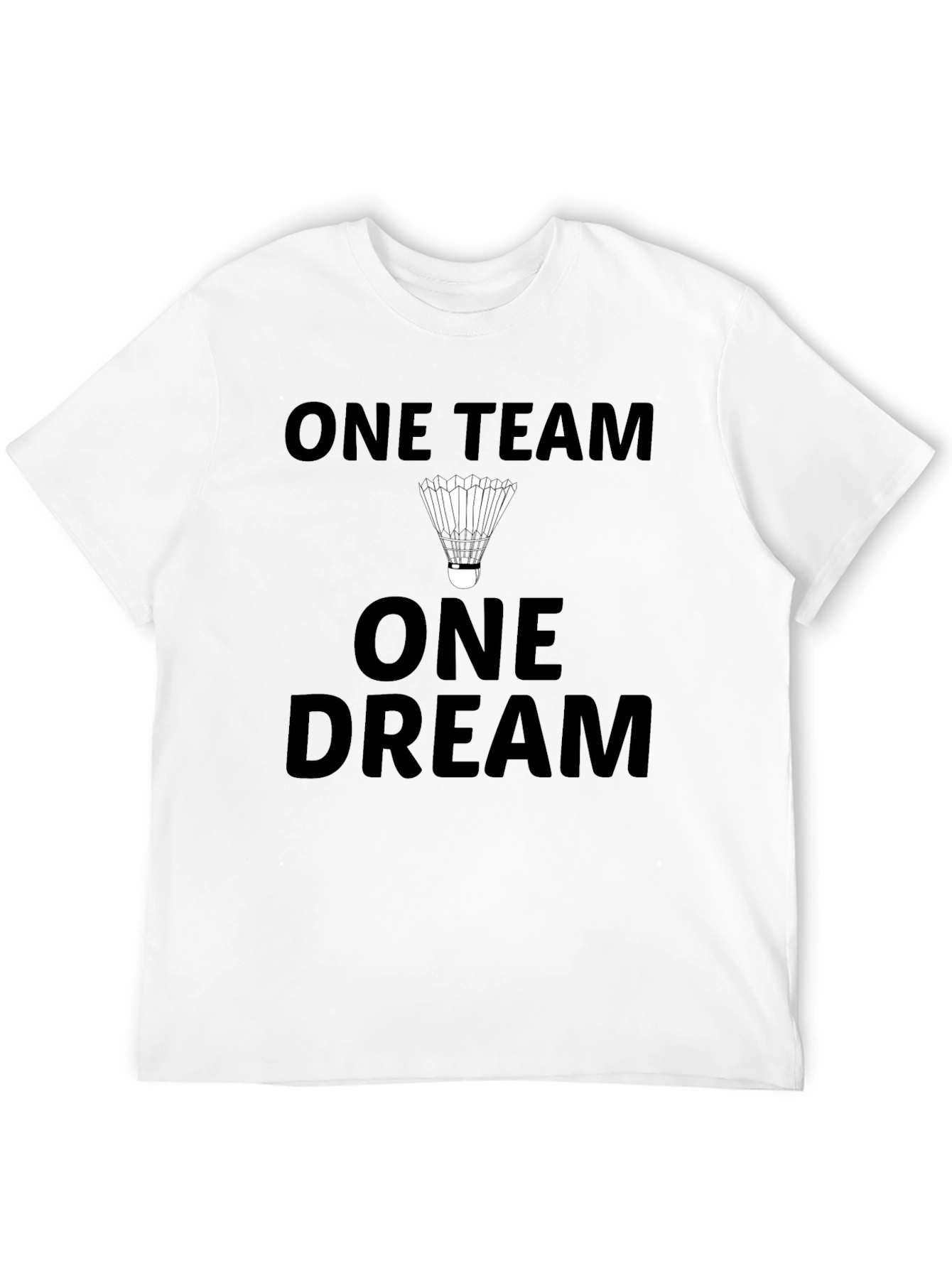 Black One Team One Dream Badminton T-Shirt view 12