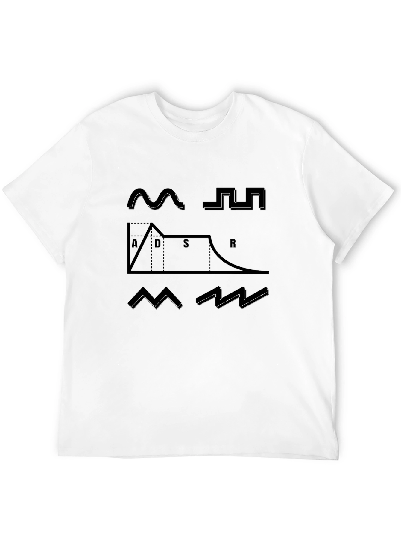 Synth ADSR Envelope Graphic T-Shirt - Musician Tee - 12