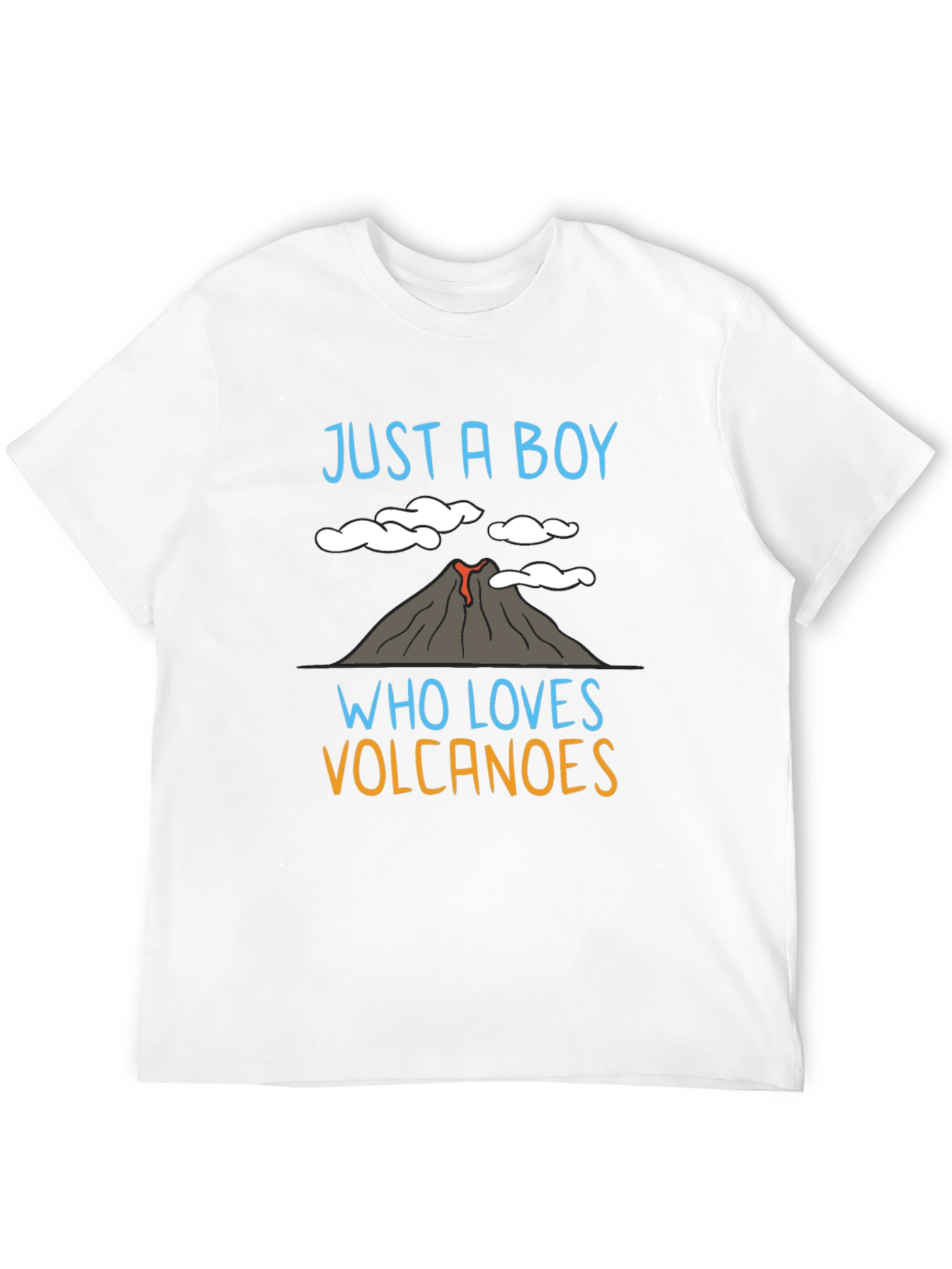 Black Boy Who Loves Volcanoes Graphic T-Shirt view 12