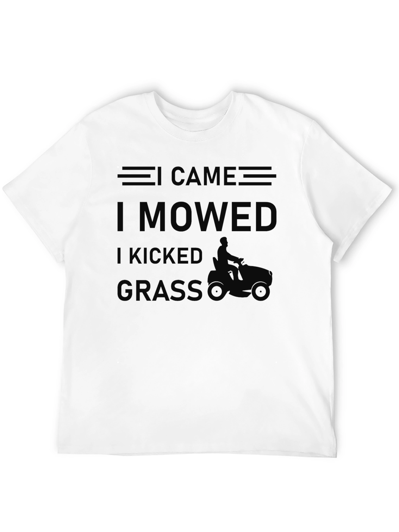 Black I Came I Mowed I Kicked Grass T-Shirt view 12