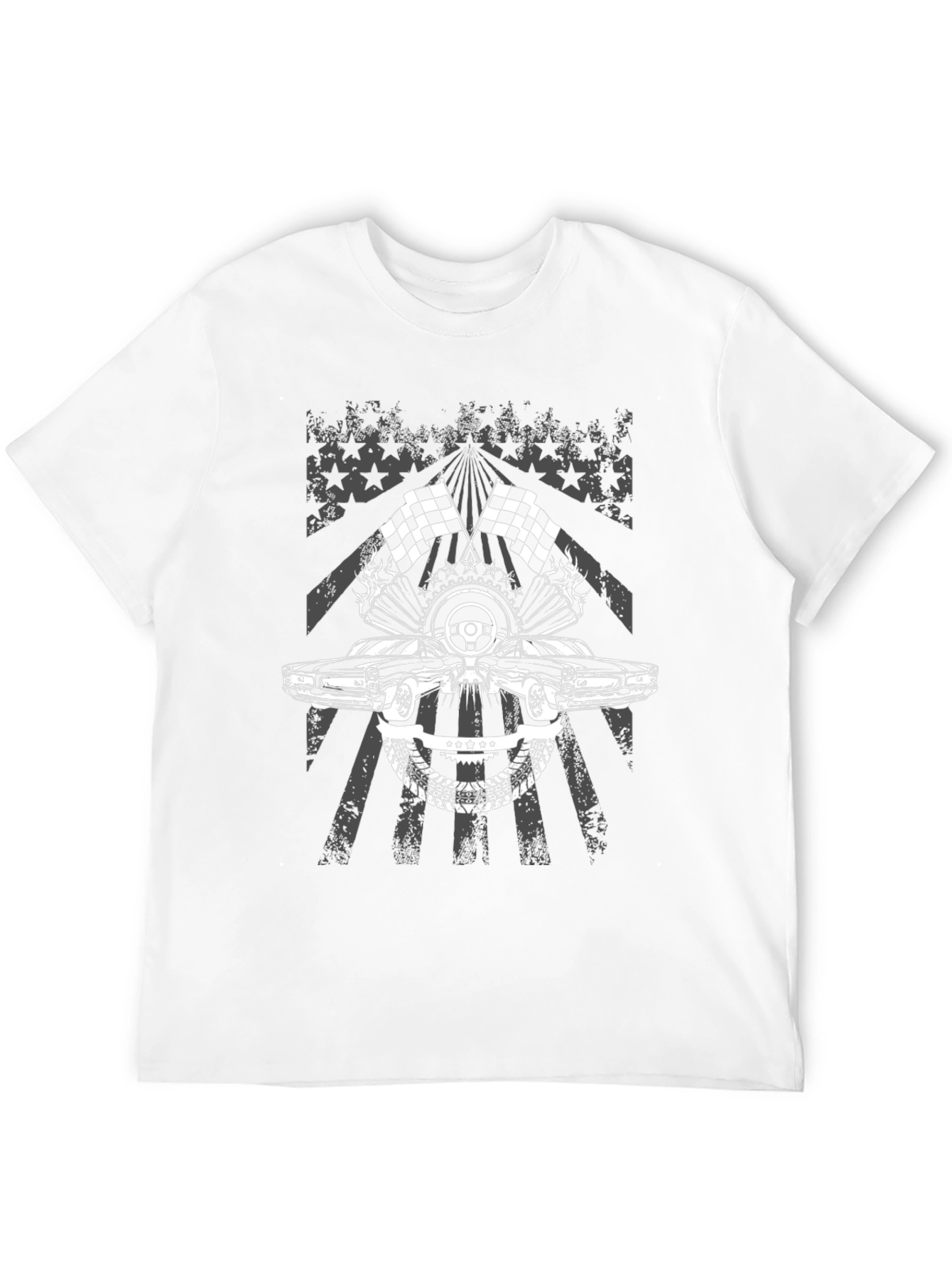 Black Racing Car Graphic Tee view 12