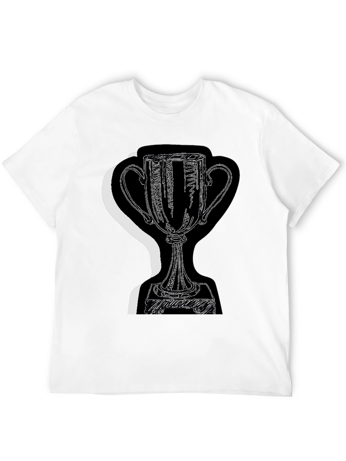 Black Trophy Graphic Tee - Black Cotton Blend view 12