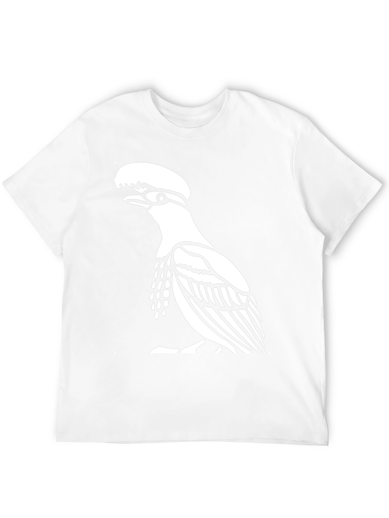 Black Black T-Shirt with Bird Design view 12