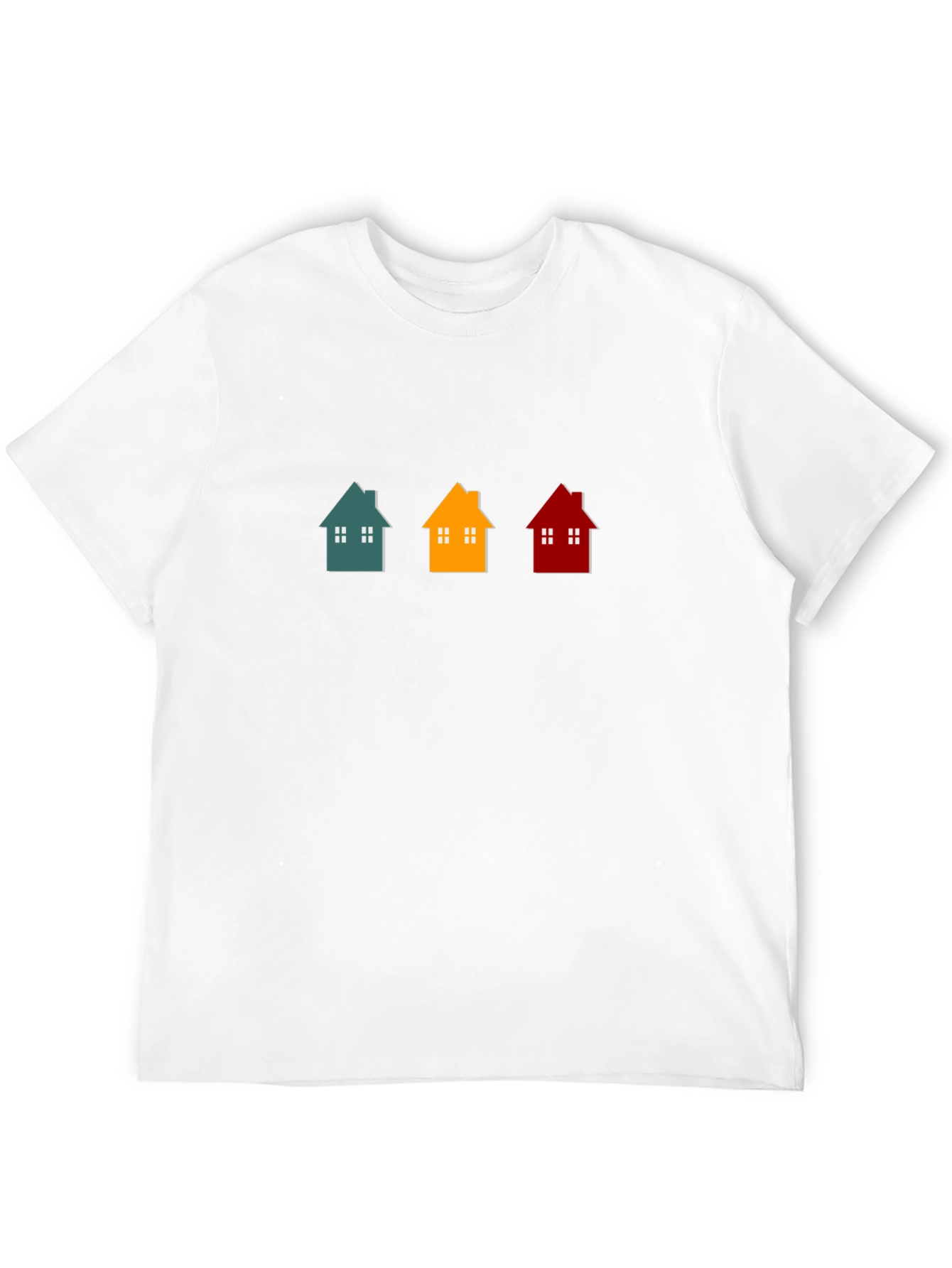 Black Colorful House T-Shirt view 12