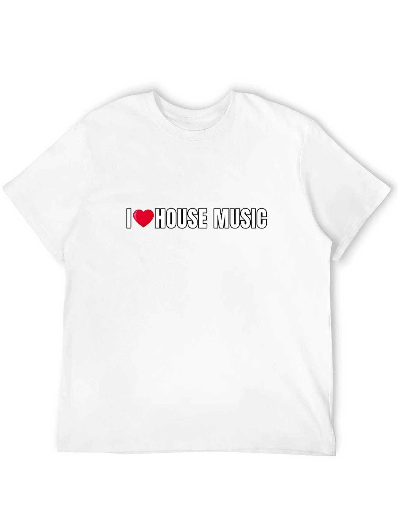 Black I Love House Music Black T-Shirt view 12