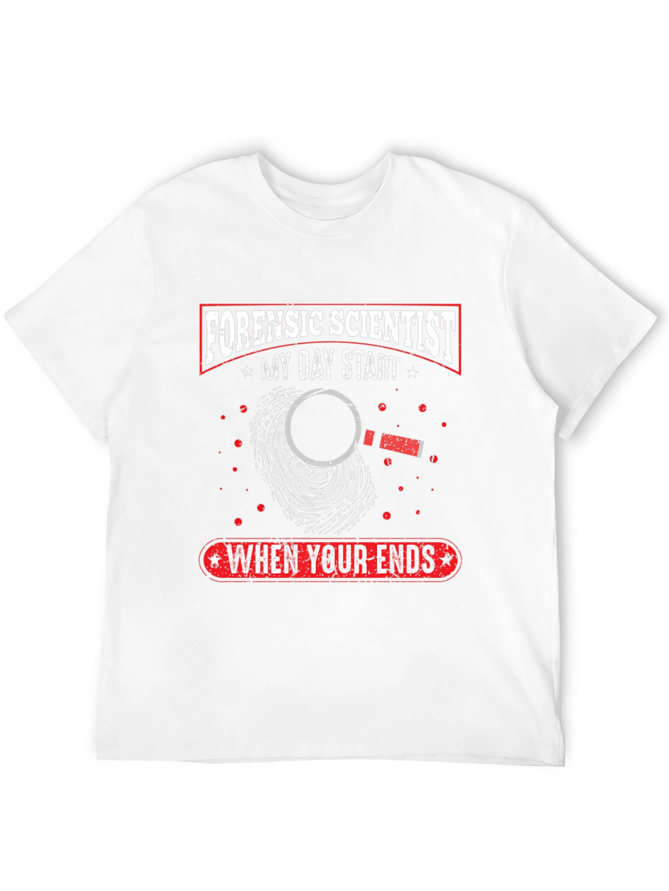 Black Forensic Scientist T-Shirt - Crime Scene Investigator view 12