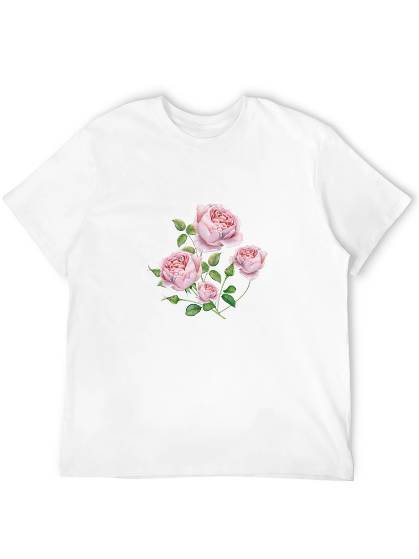 Floral Rose Graphic Black T-Shirt - 12
