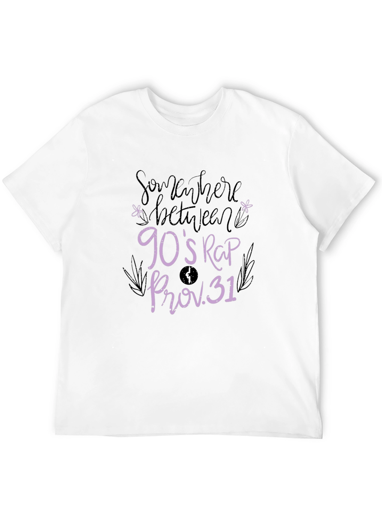 Black Somewhere Between 90's Rap Proverbs 31 Black T-Shirt view 12