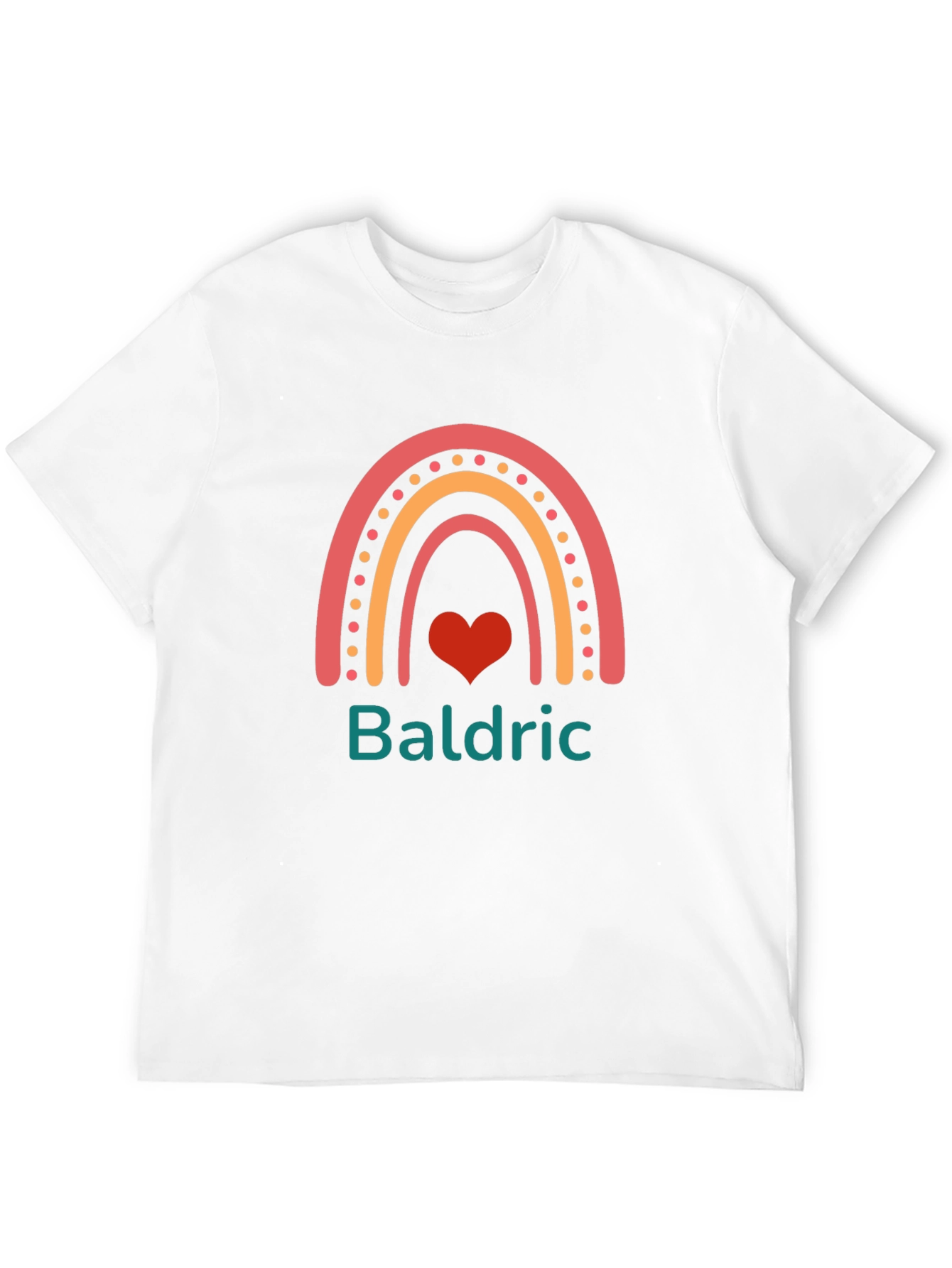 Black Baldric Rainbow Heart Personalized T-Shirt view 12