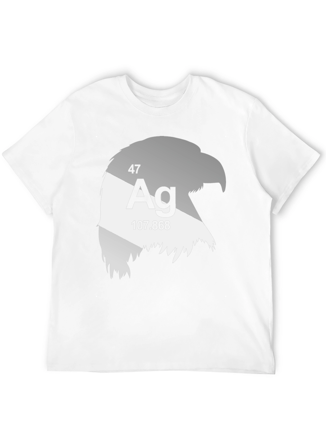 Black Silver Eagle Tee - Men's Science Inspired Graphic T-Shirt view 12