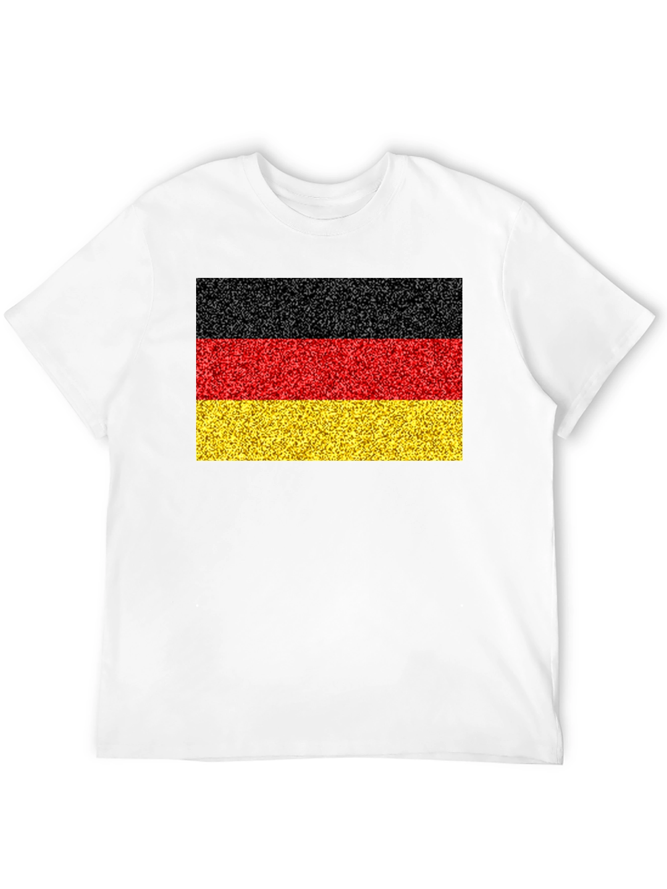 Black German Flag T-Shirt - Black Cotton Tee view 12