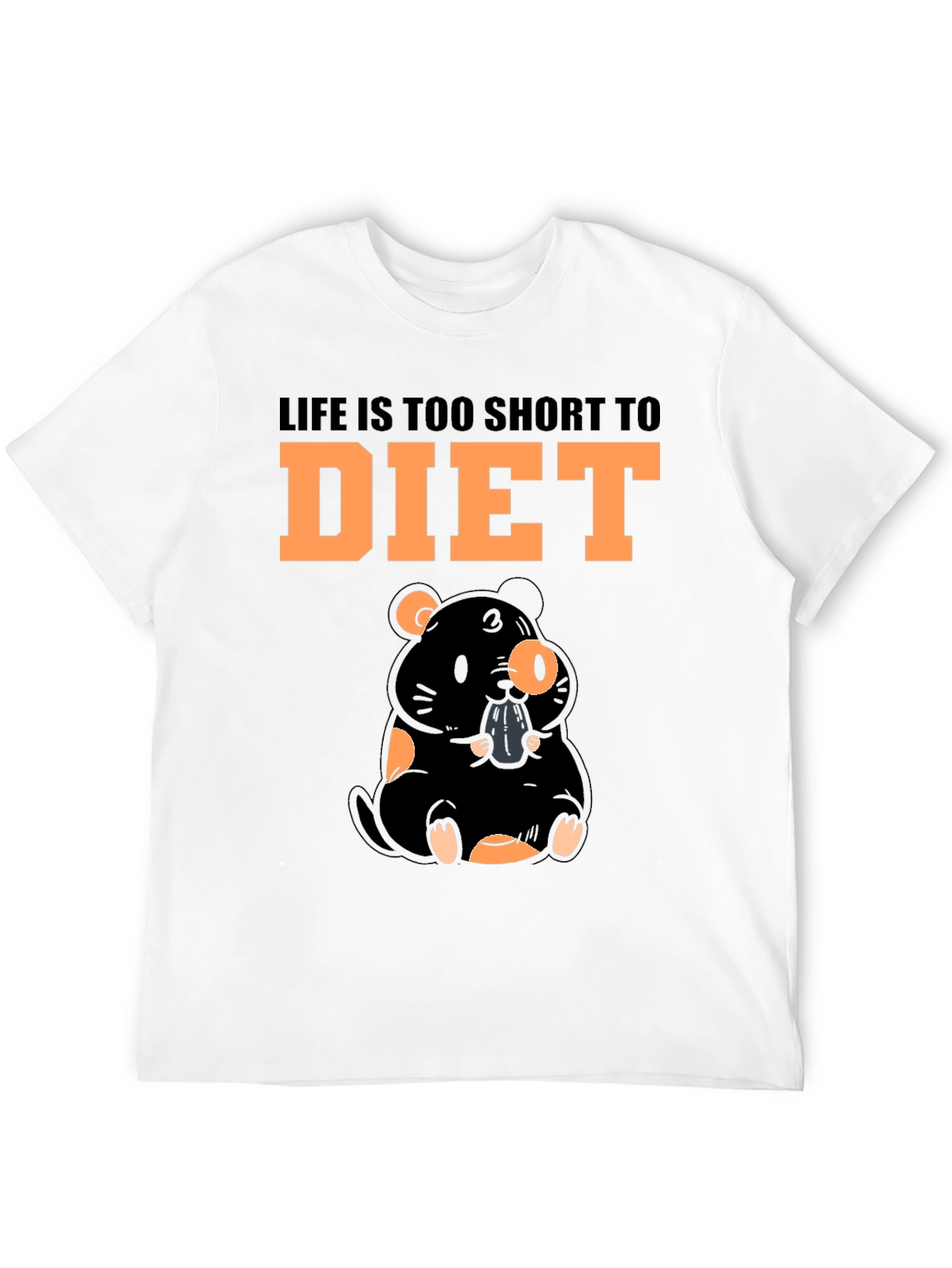 Black Life is Too Short to Diet T-Shirt Funny Foodie Tee view 12