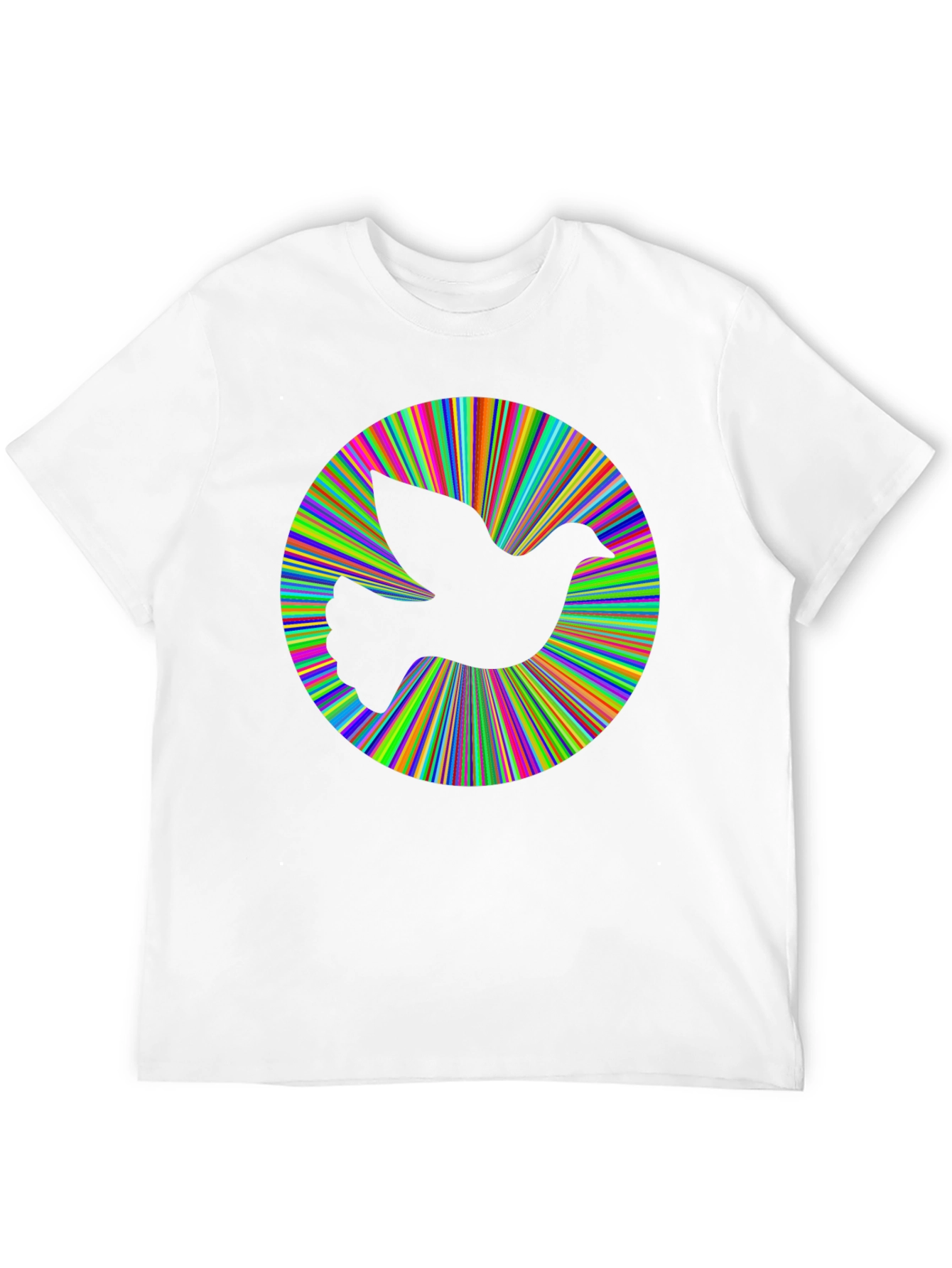 Black Peace Dove Graphic Tee - Vibrant Colors, Soft Cotton Blend view 12