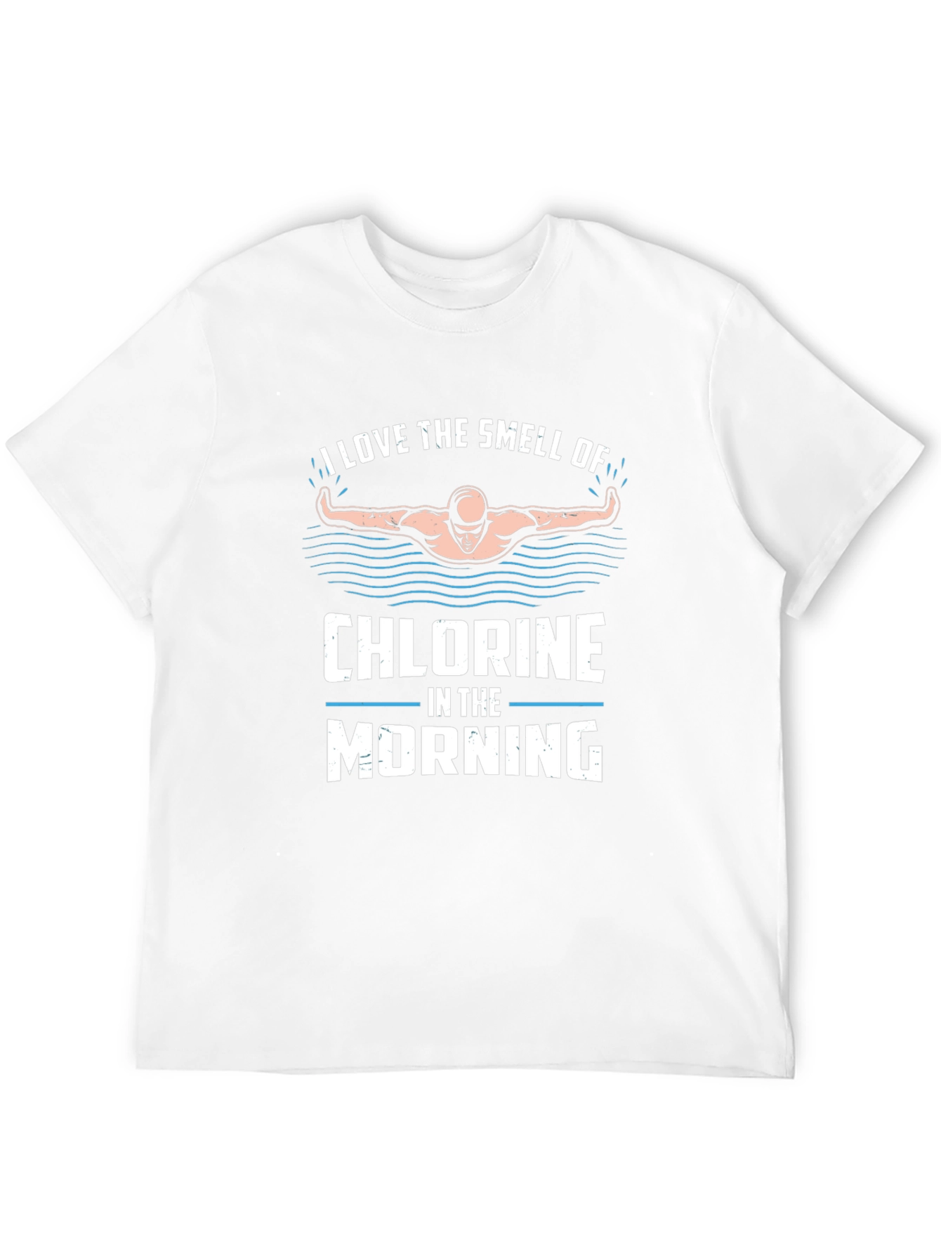 Black Chlorine in the Morning Swimmer T-Shirt view 12