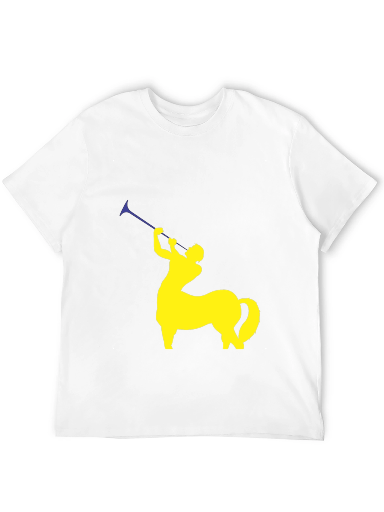 Black Centaur Trumpeter Graphic Tee - Black Cotton Shirt view 12