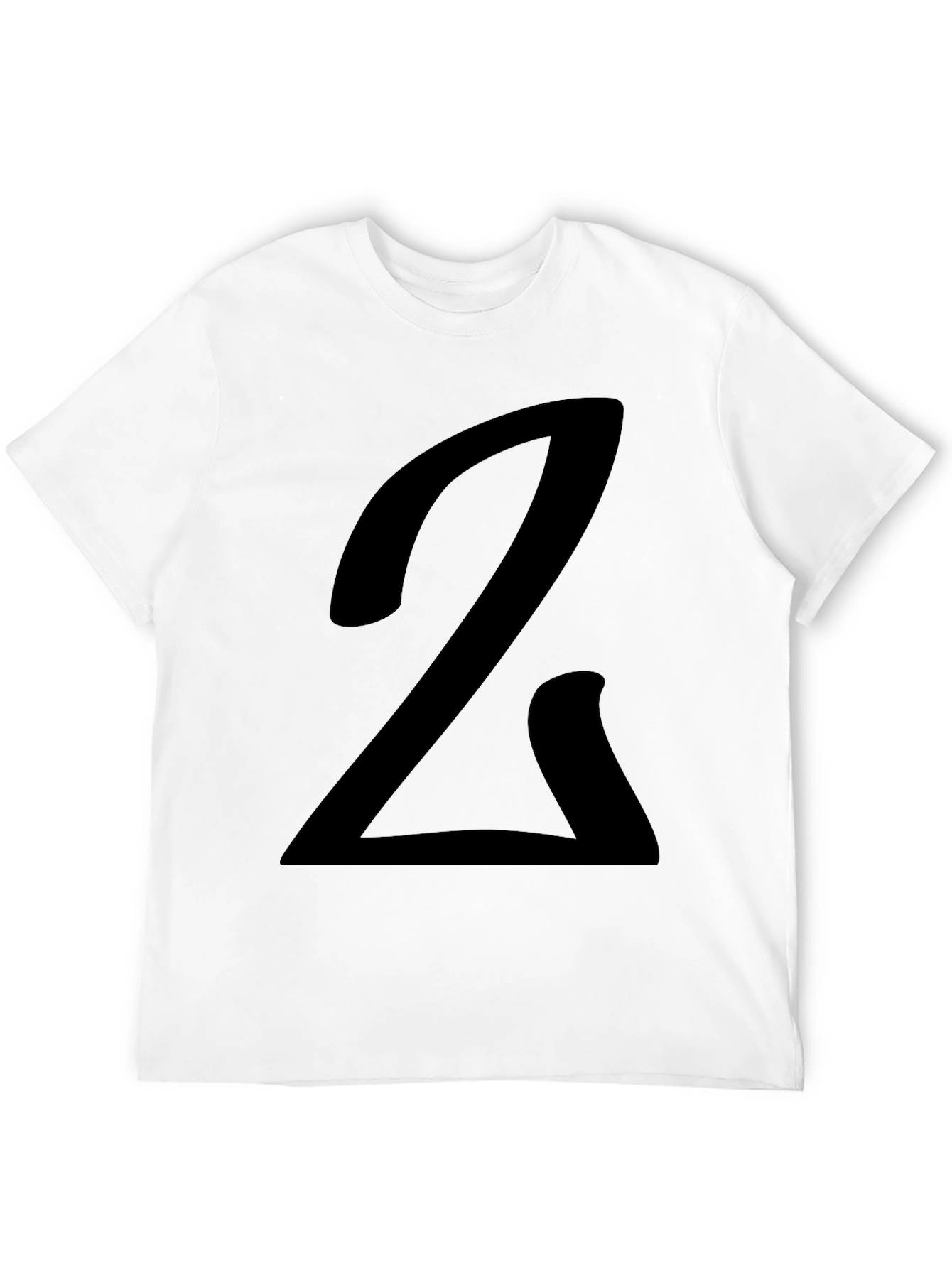 Black Bold Number 2 Graphic Black Tee - Stylish Casual Wear view 12