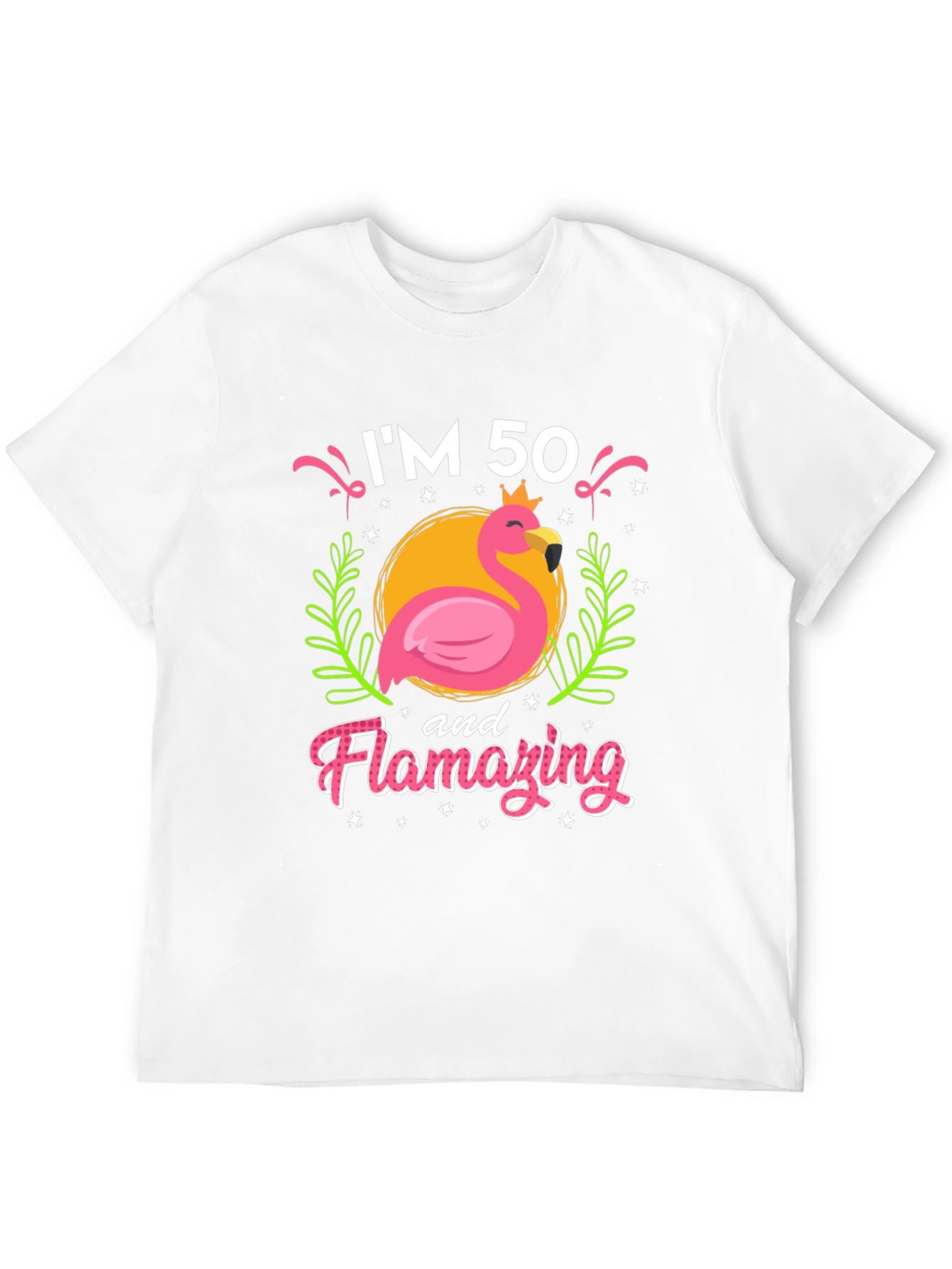 Black I'm 50 and Flamazing T-Shirt view 12