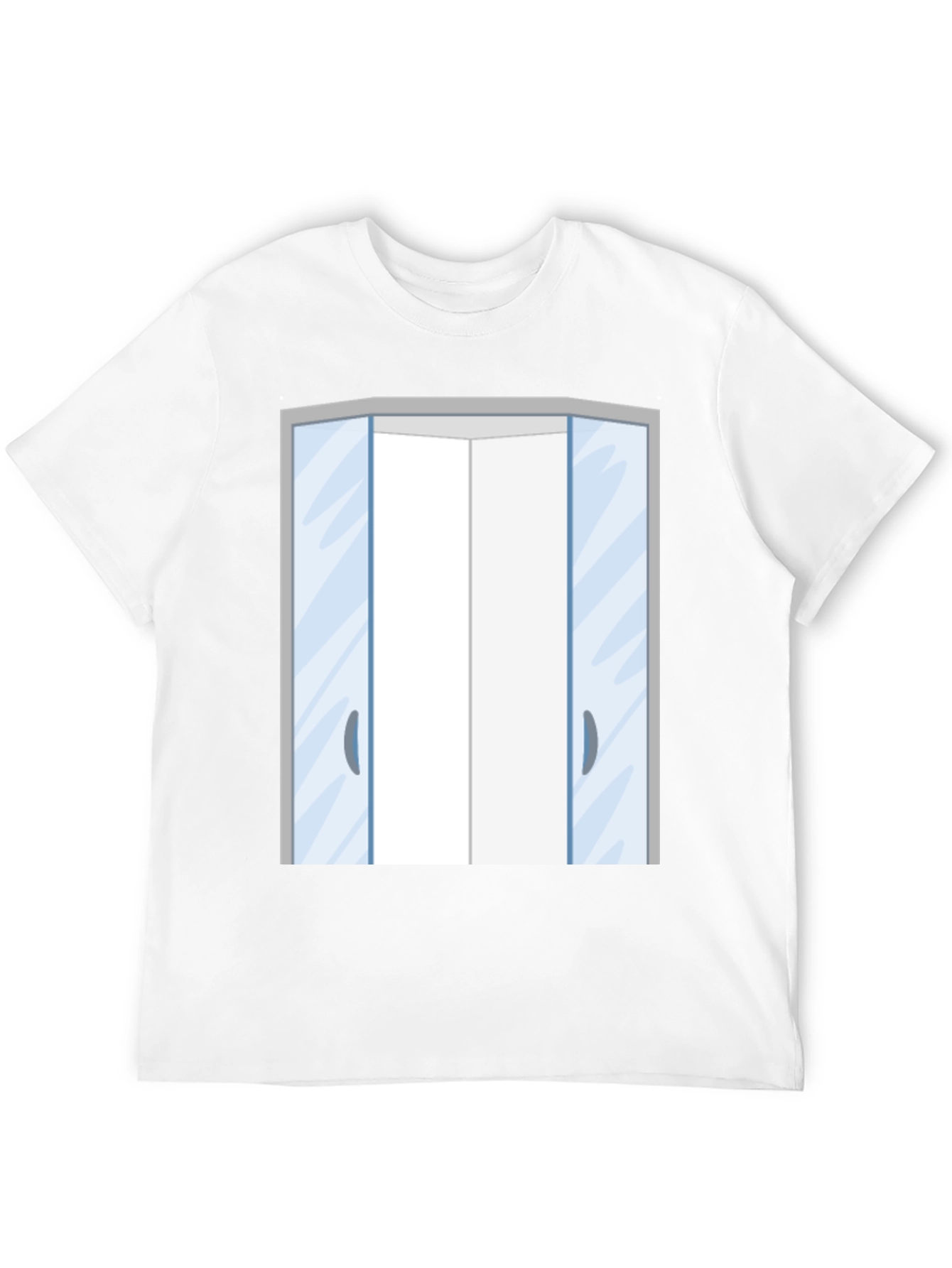 Black Elevator Doors Graphic T-Shirt - Black view 12