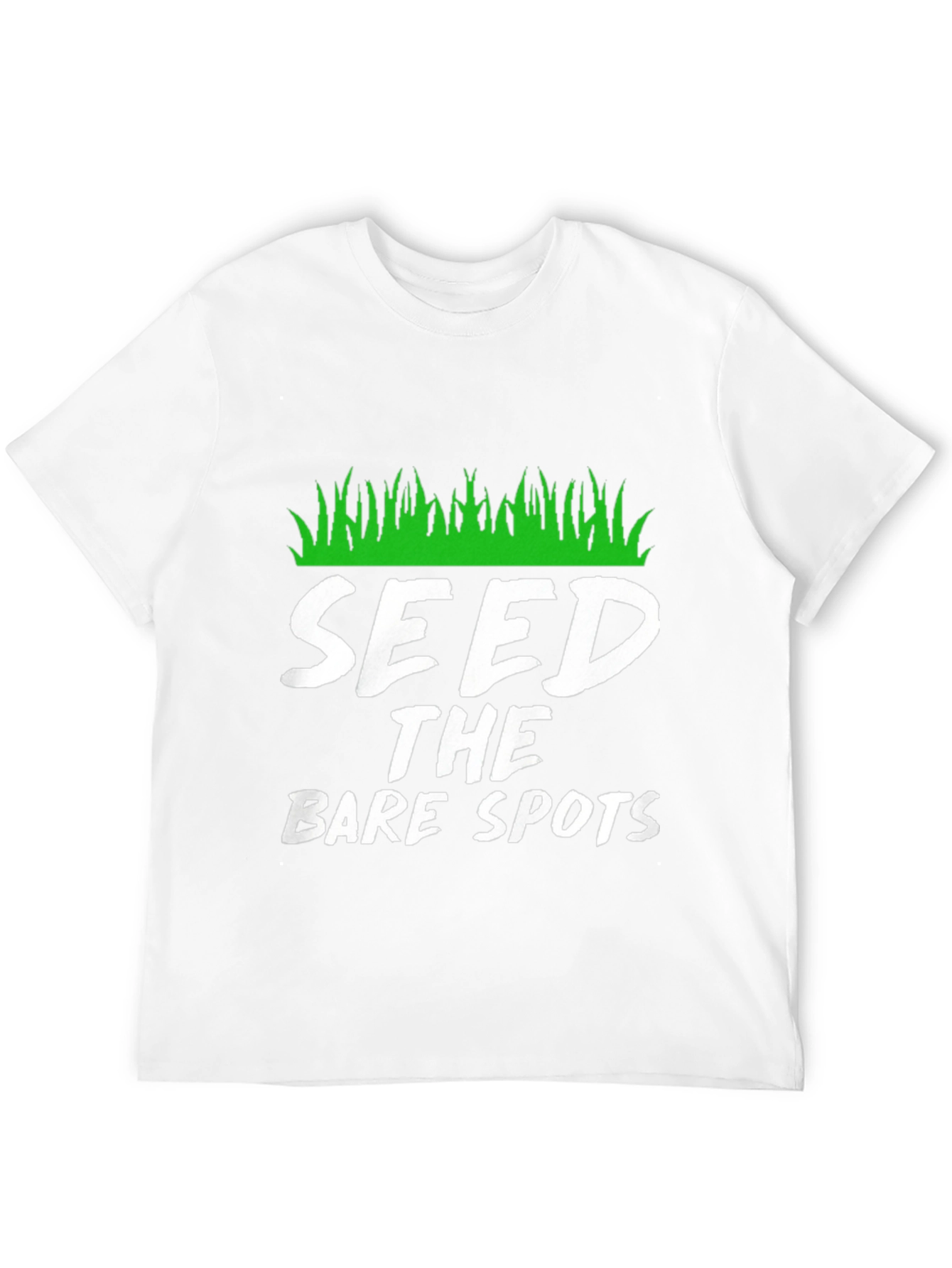 Black Seed the Bare Spots Funny Lawn Care T-Shirt view 12