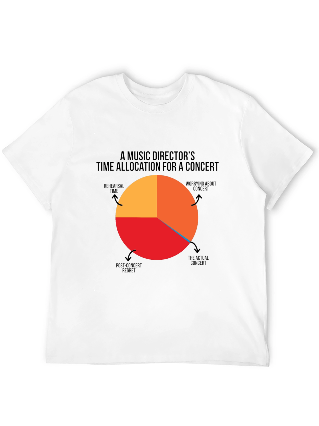 Black Music Director Concert Pie Chart T-Shirt view 12