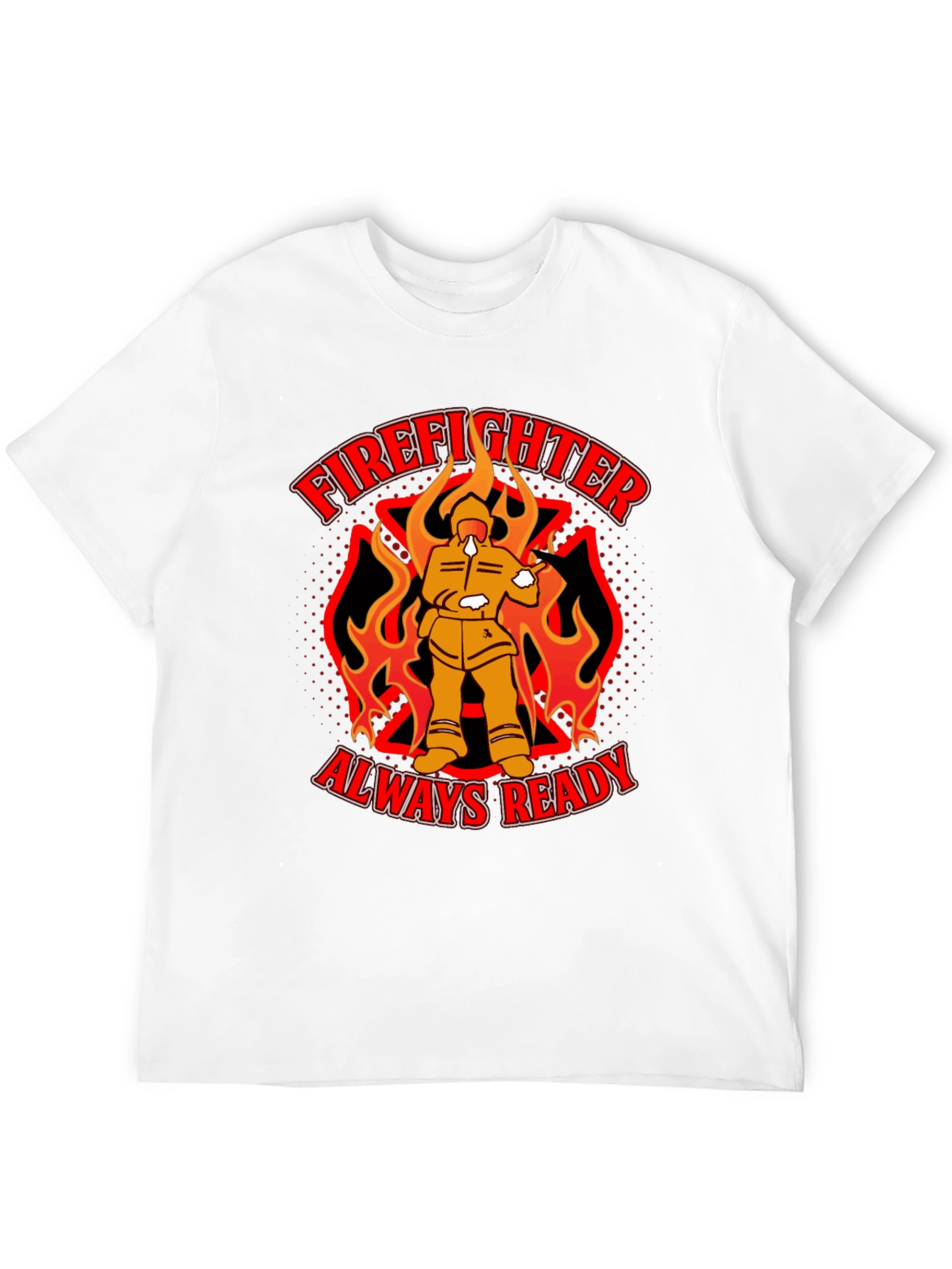 Black Firefighter Always Ready Graphic T-Shirt view 12
