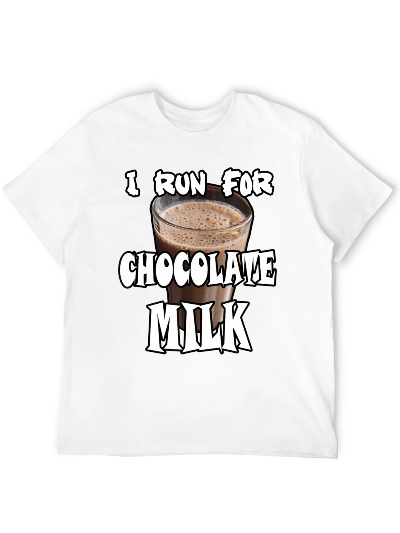 Black I Run For Chocolate Milk T-Shirt - Funny Workout Tee view 12