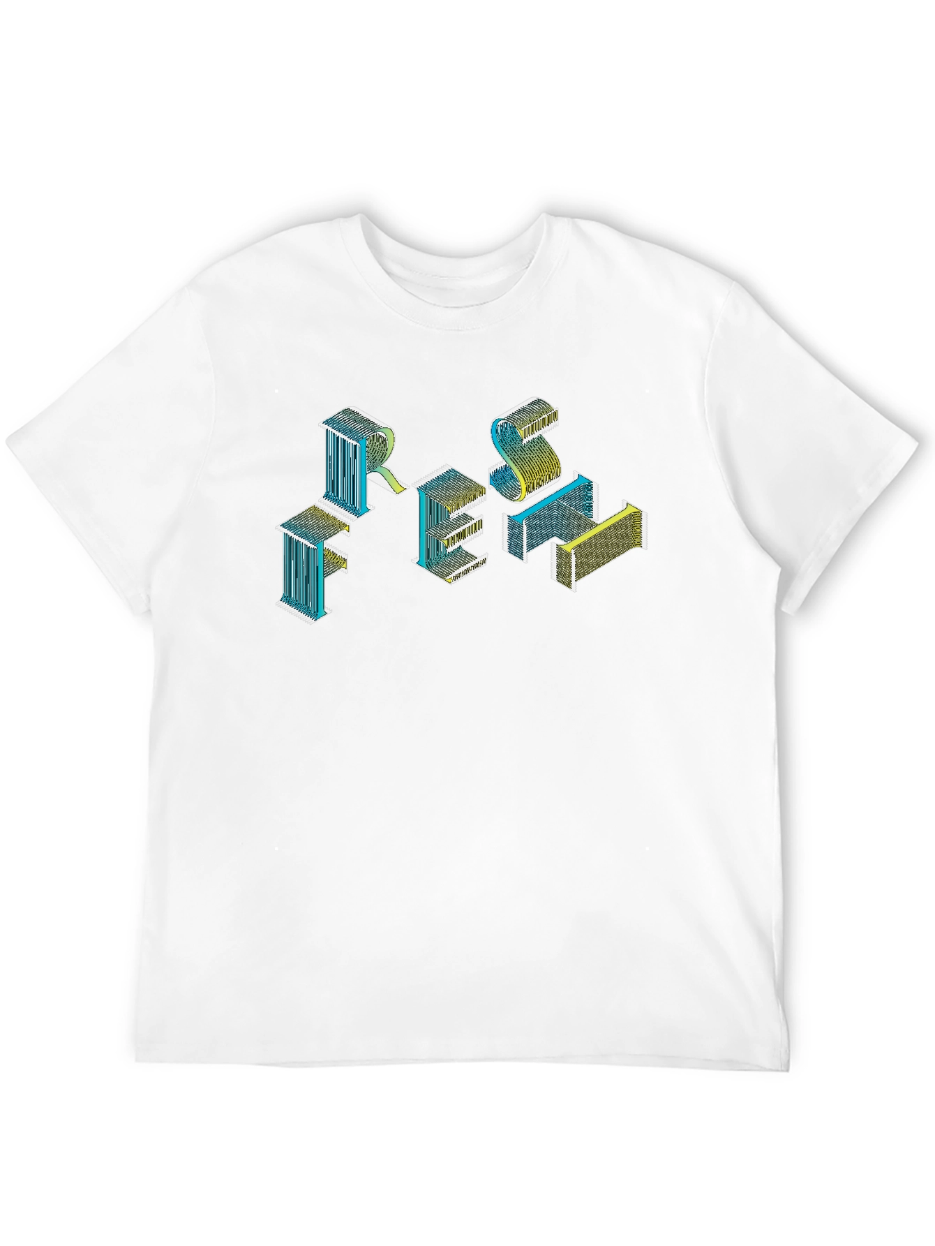 Black Abstract Isometric Graphic Tee - Black view 12