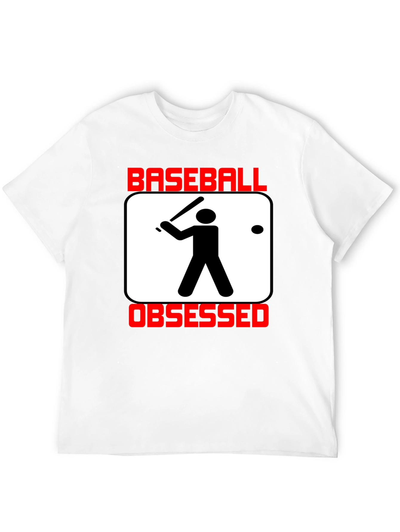 Black Baseball Obsessed T-Shirt - Black Crew Neck Graphic Tee view 12