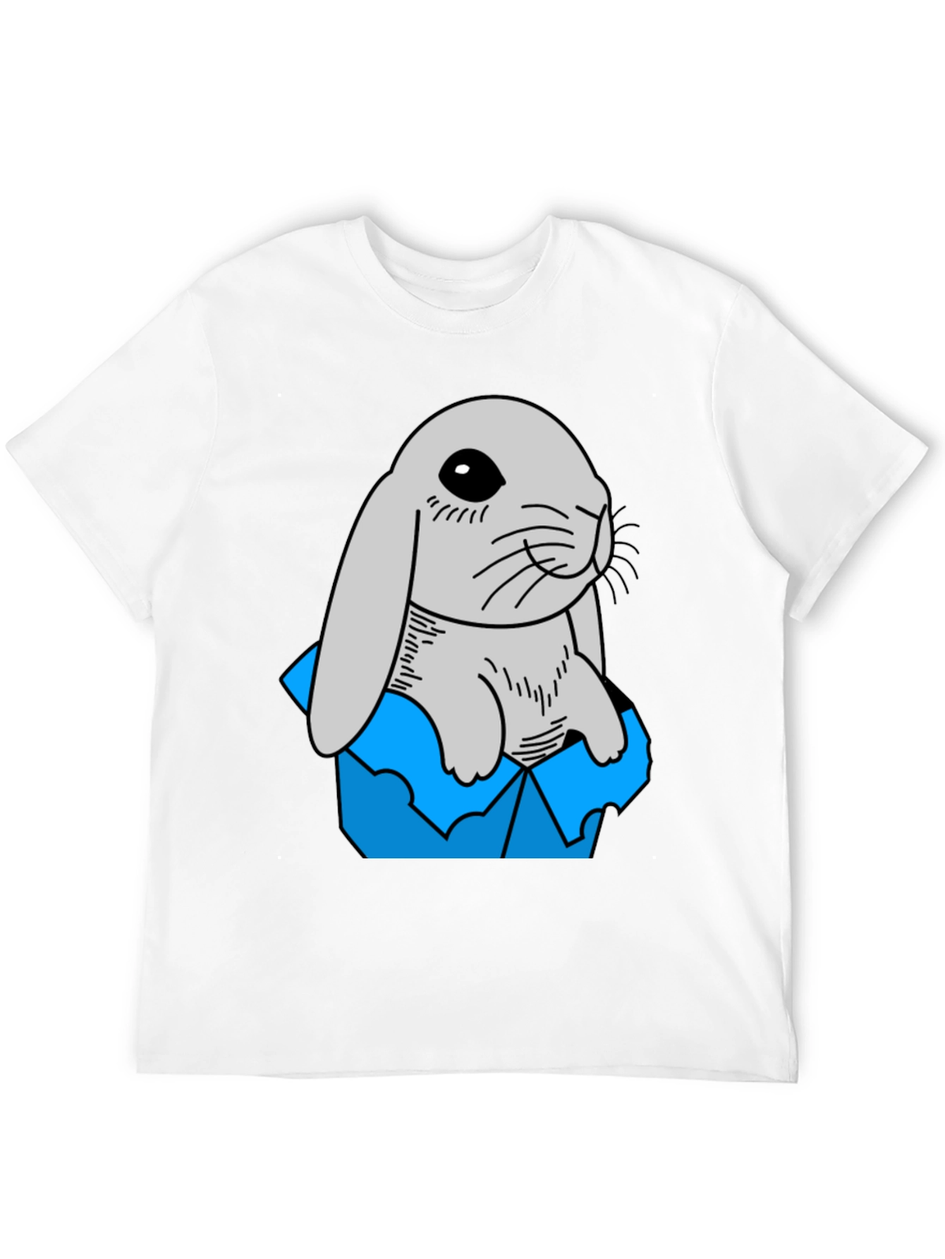 Black Rabbit in Box Graphic Tee - Cute & Comfy! view 12