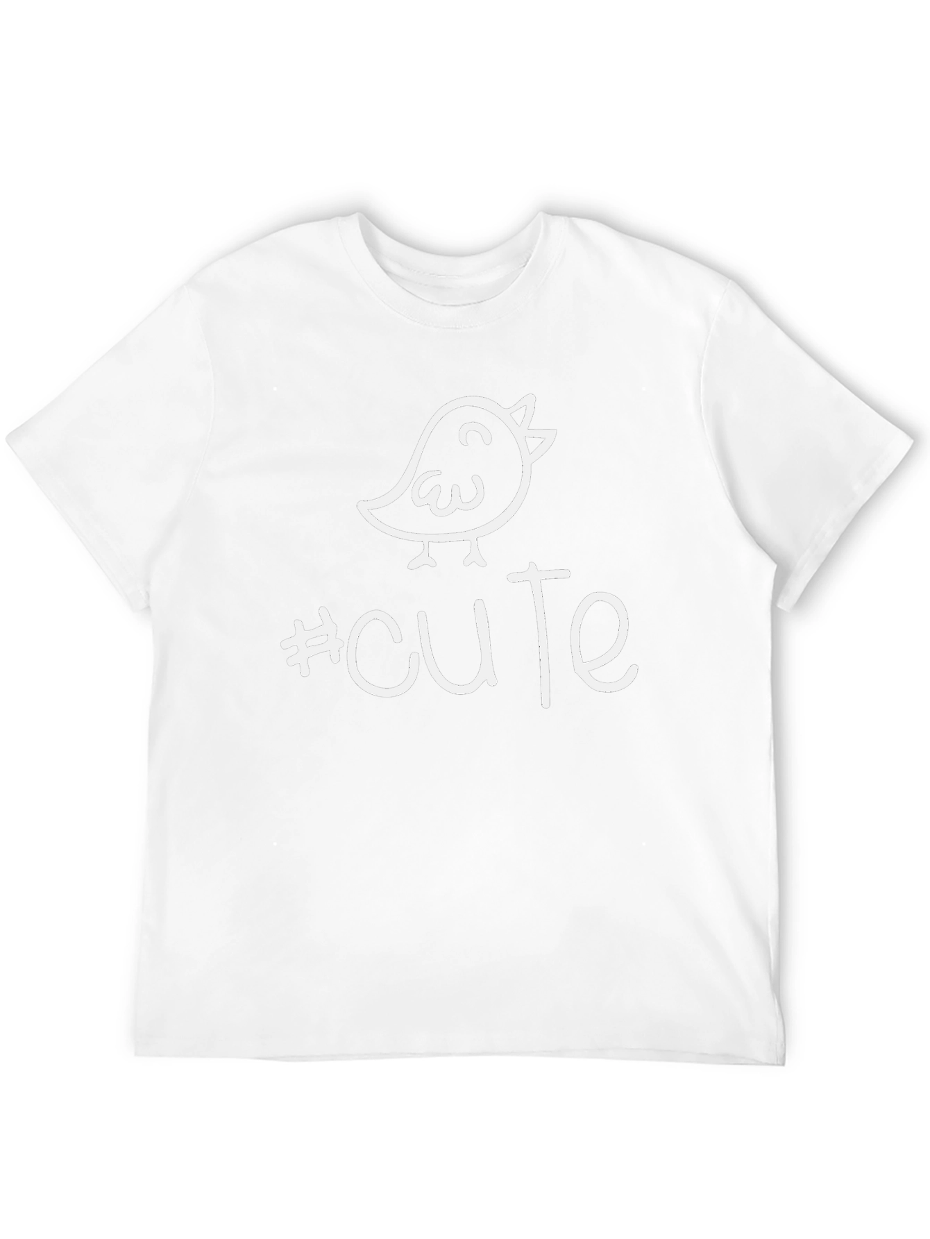 Black Cute Bird Graphic Tee - Unisex Black T-Shirt view 12