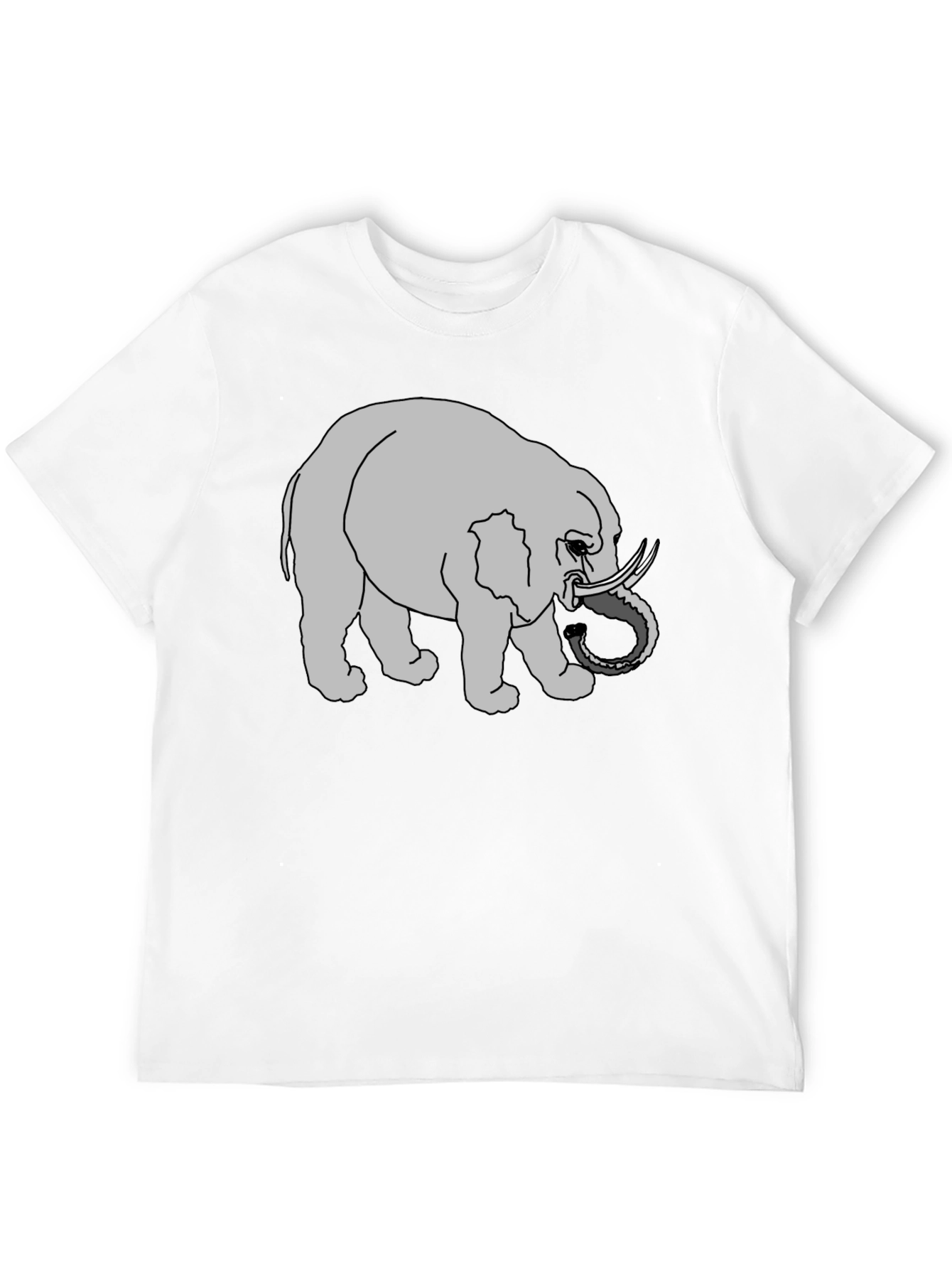 Black Elephant Graphic Print Black T-Shirt view 12