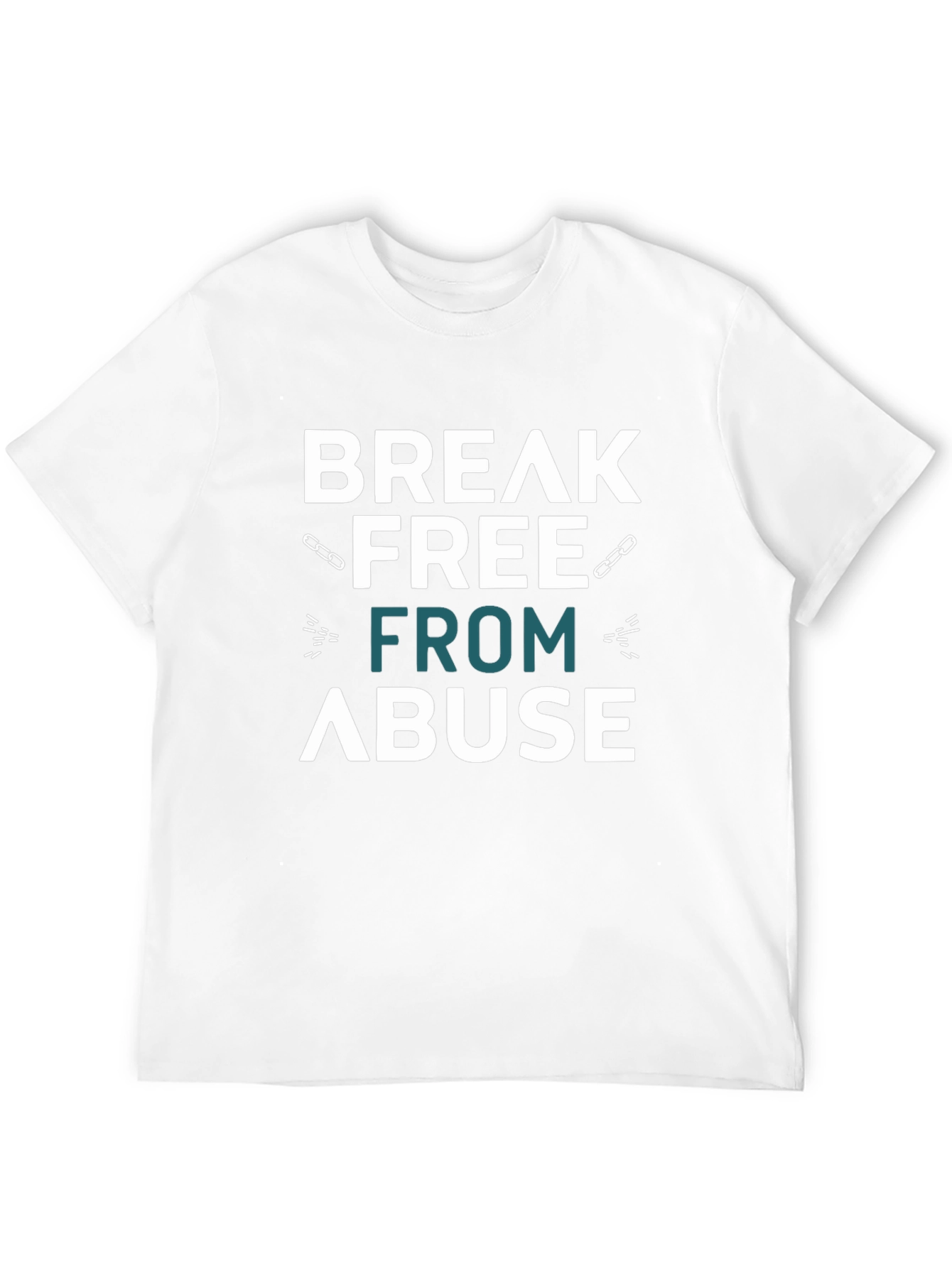Black Break Free From Abuse Graphic T-Shirt view 12
