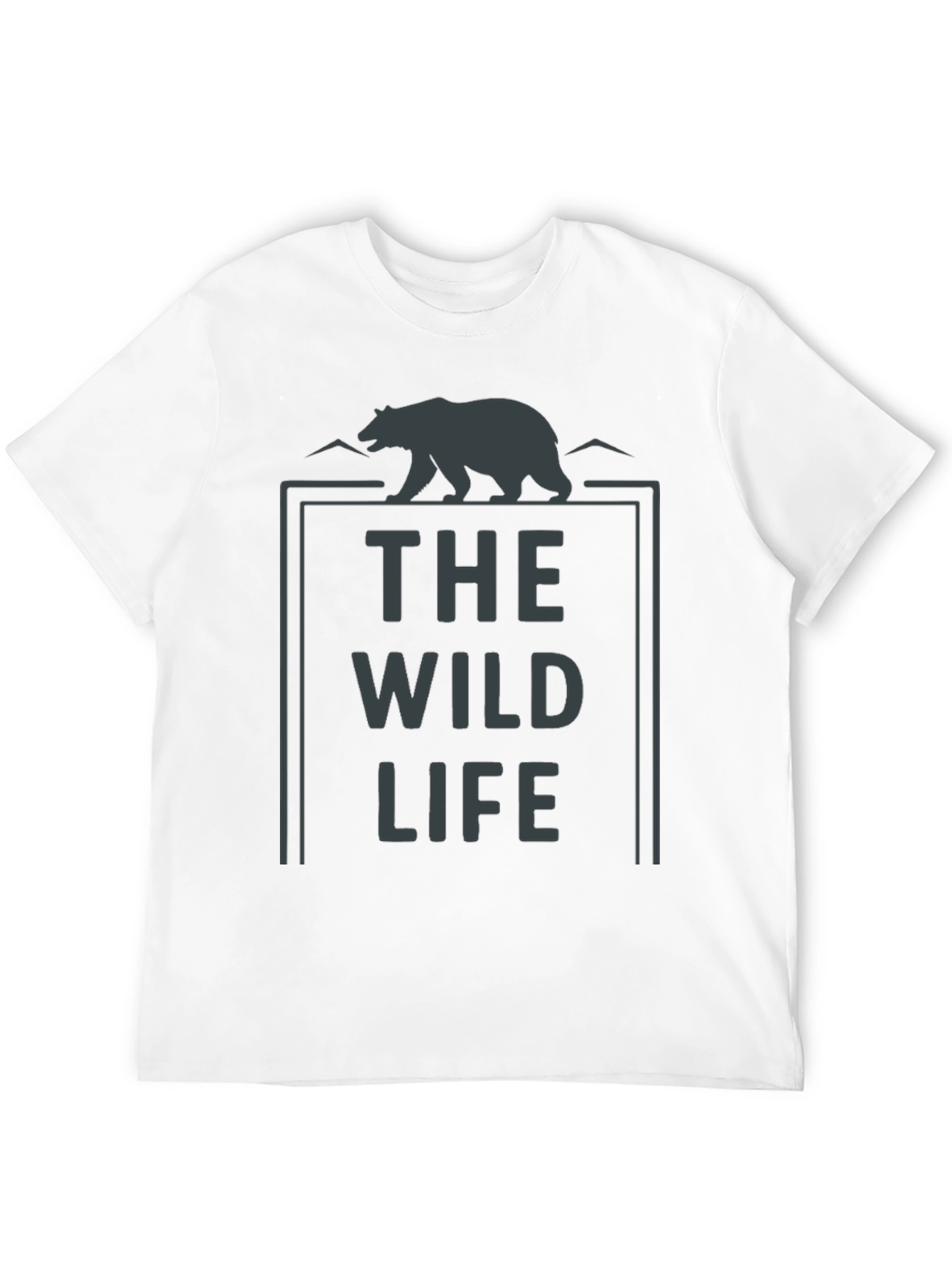 Black The Wild Life Bear Graphic T-Shirt - Black view 12