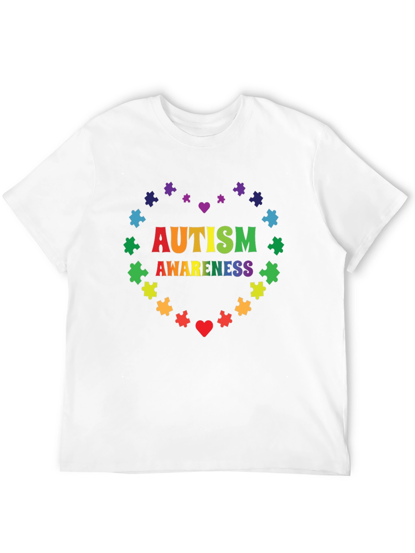 Autism Awareness Heart Puzzle T-Shirt - 12