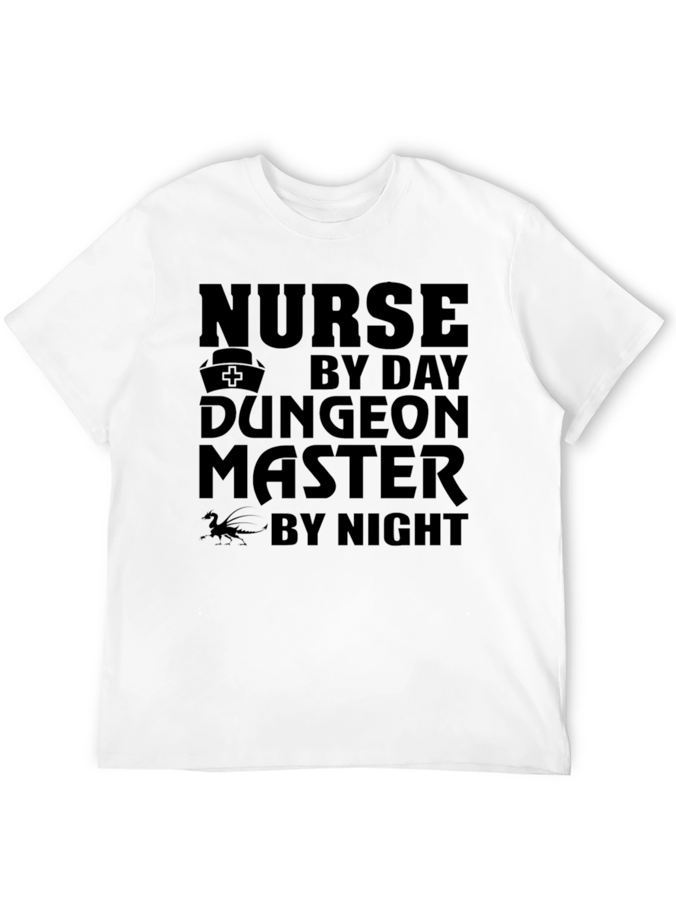 Black Nurse Dungeon Master T-Shirt - Black Graphic Tee view 12