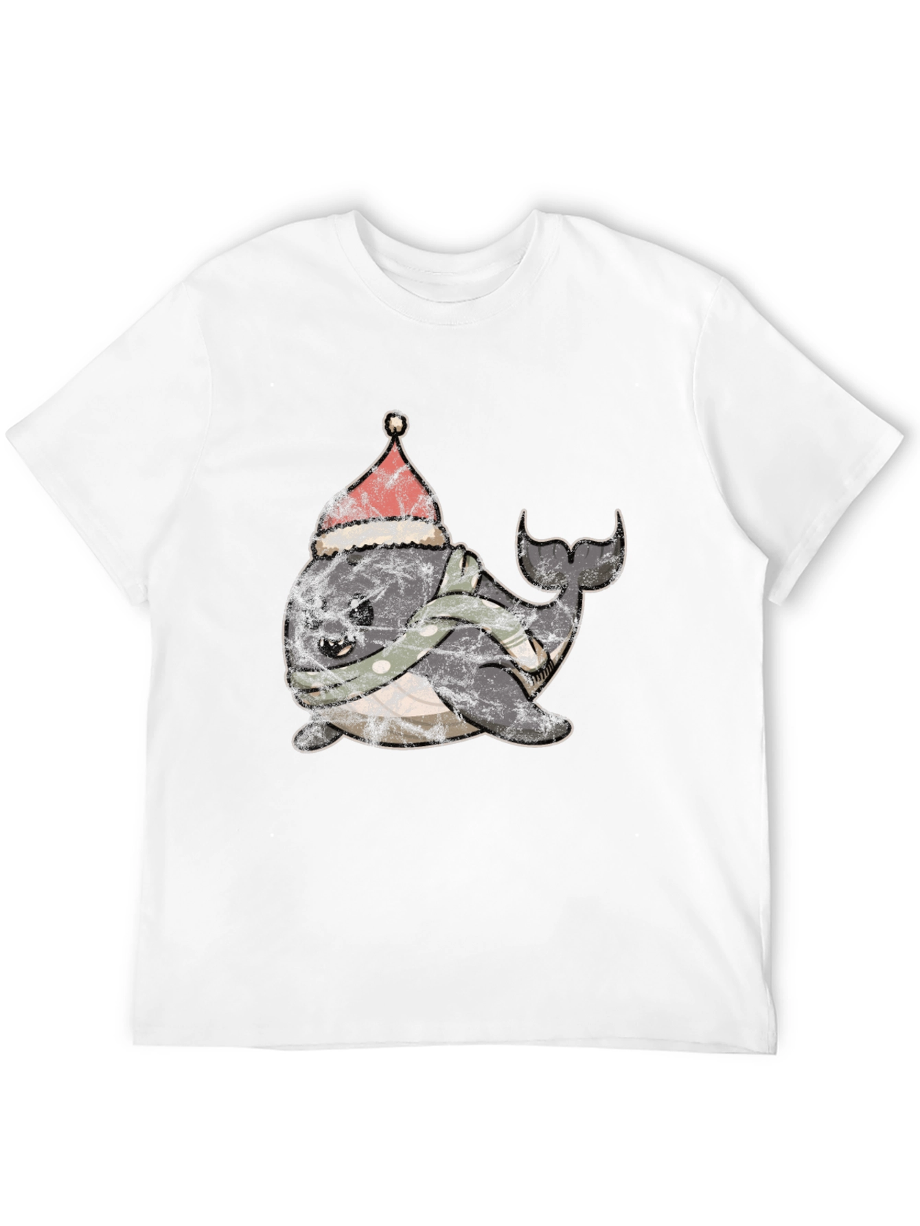 Black Festive Narwhal T-Shirt - Holiday Fun view 12